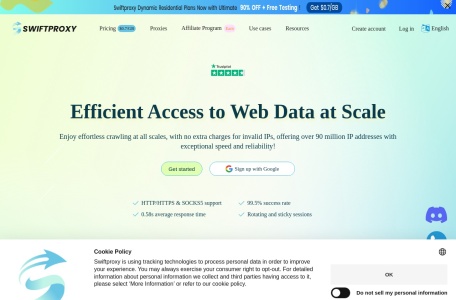 Swiftproxy,Swiftproxy官网截图,全球高质量纯净IP
