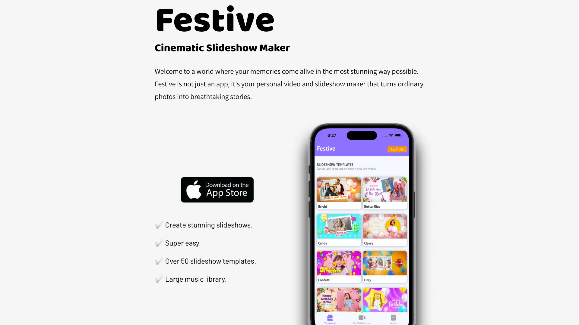Festive Slideshow Maker网页截图,Festive Slideshow Maker网页快照