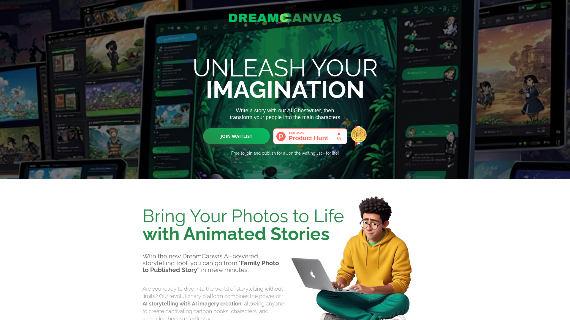 DreamCanvas网页截图,DreamCanvas网页快照