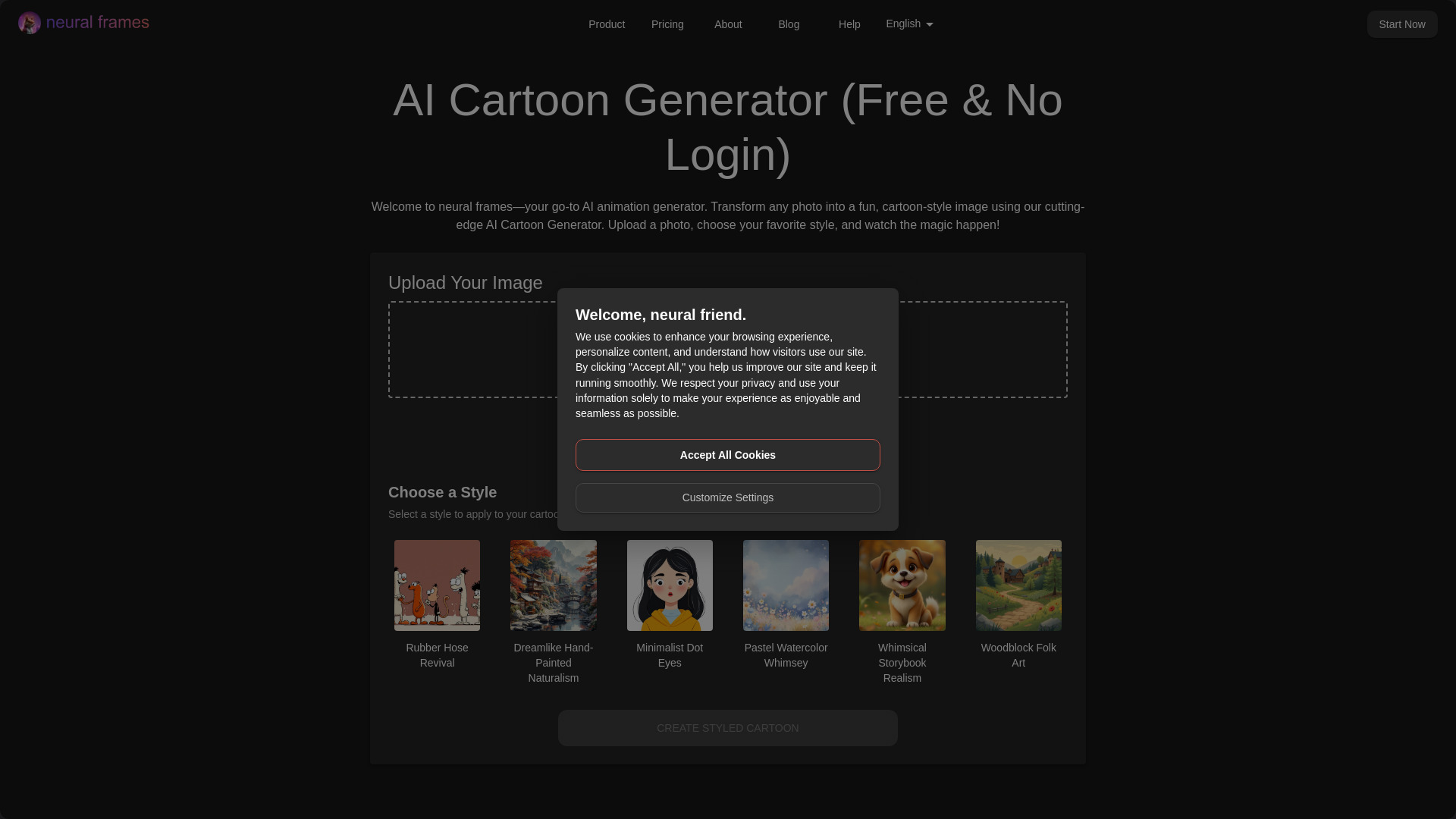 AI Cartoon Generator (Free & No Login)网页截图,AI Cartoon Generator (Free & No Login)网页快照