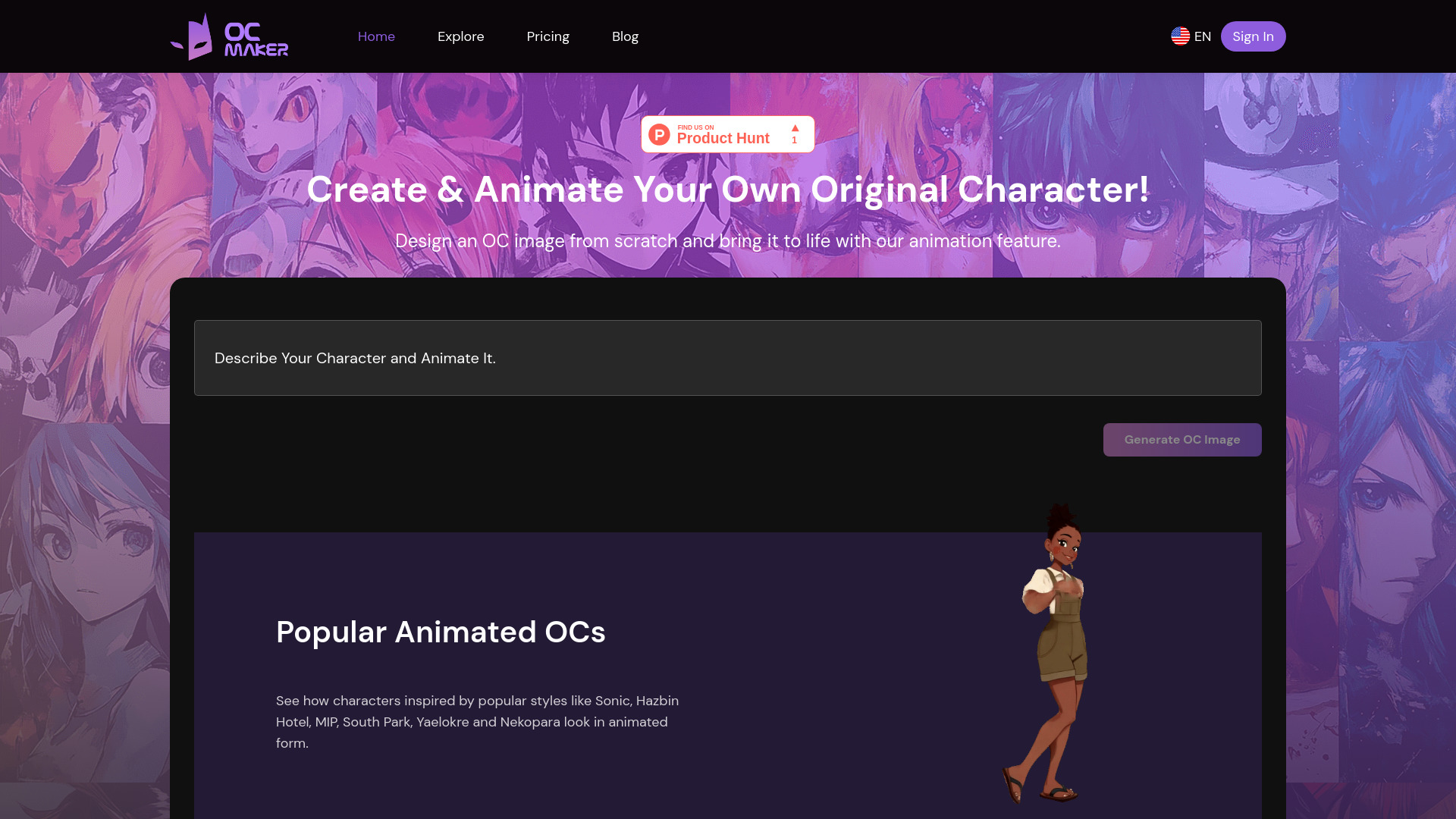 OC Maker: Create and Animate Your OCs网页截图,OC Maker: Create and Animate Your OCs网页快照