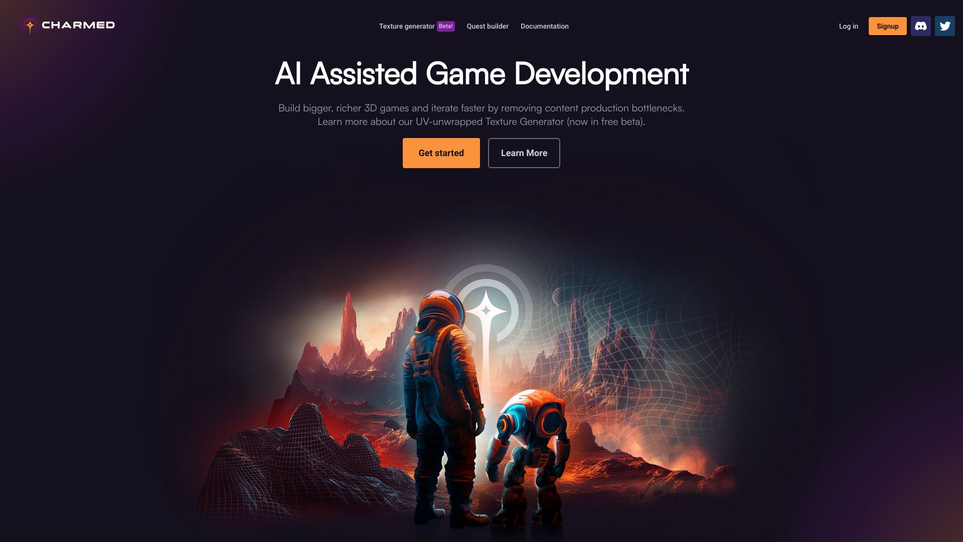 Charmed AI Texture Generator网页截图,Charmed AI Texture Generator网页快照