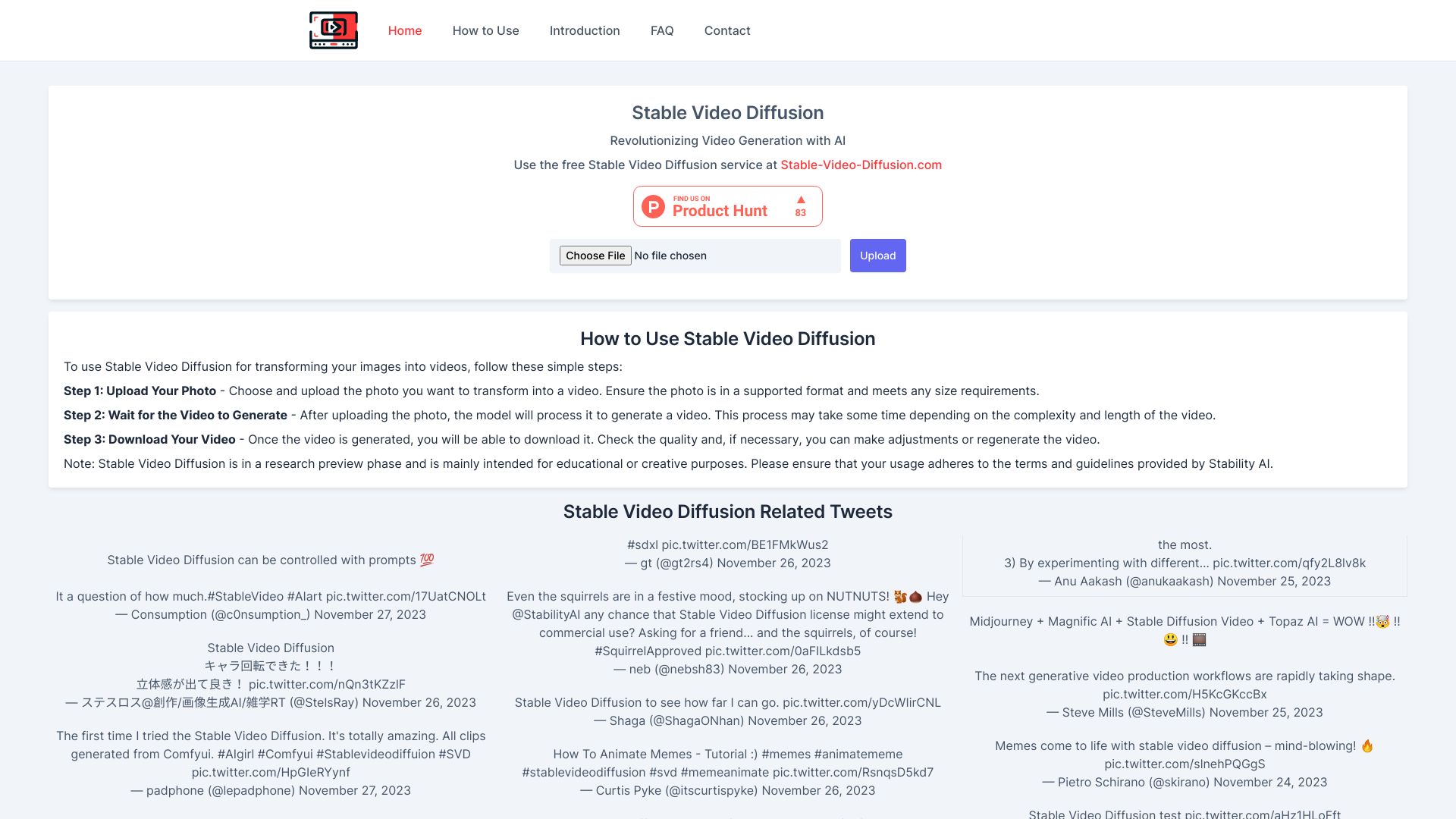 Stable-Video-Diffusion.com网页截图,Stable-Video-Diffusion.com网页快照