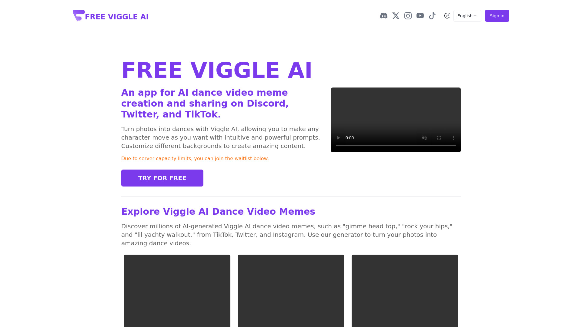FreeViggleAI网页截图,FreeViggleAI网页快照