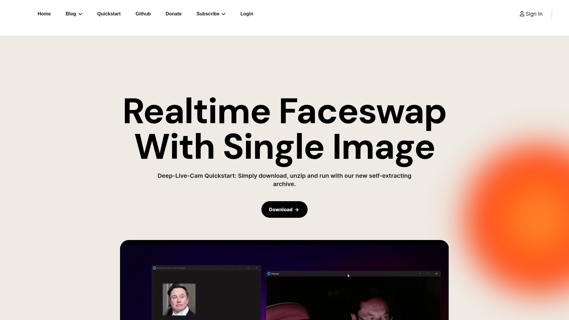 DeepLiveCam网页截图,DeepLiveCam网页快照