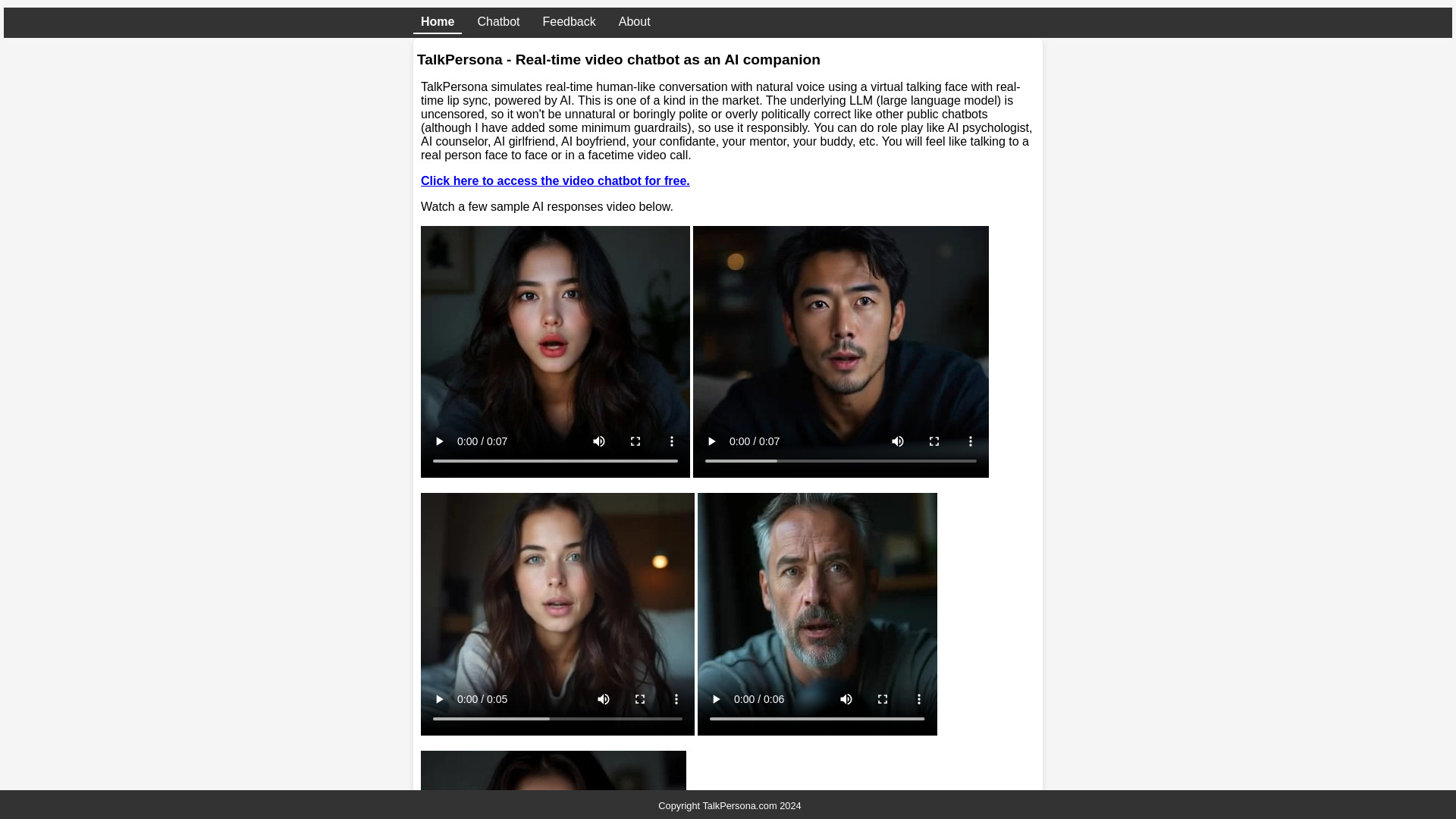 TalkPersona网页截图,TalkPersona网页快照