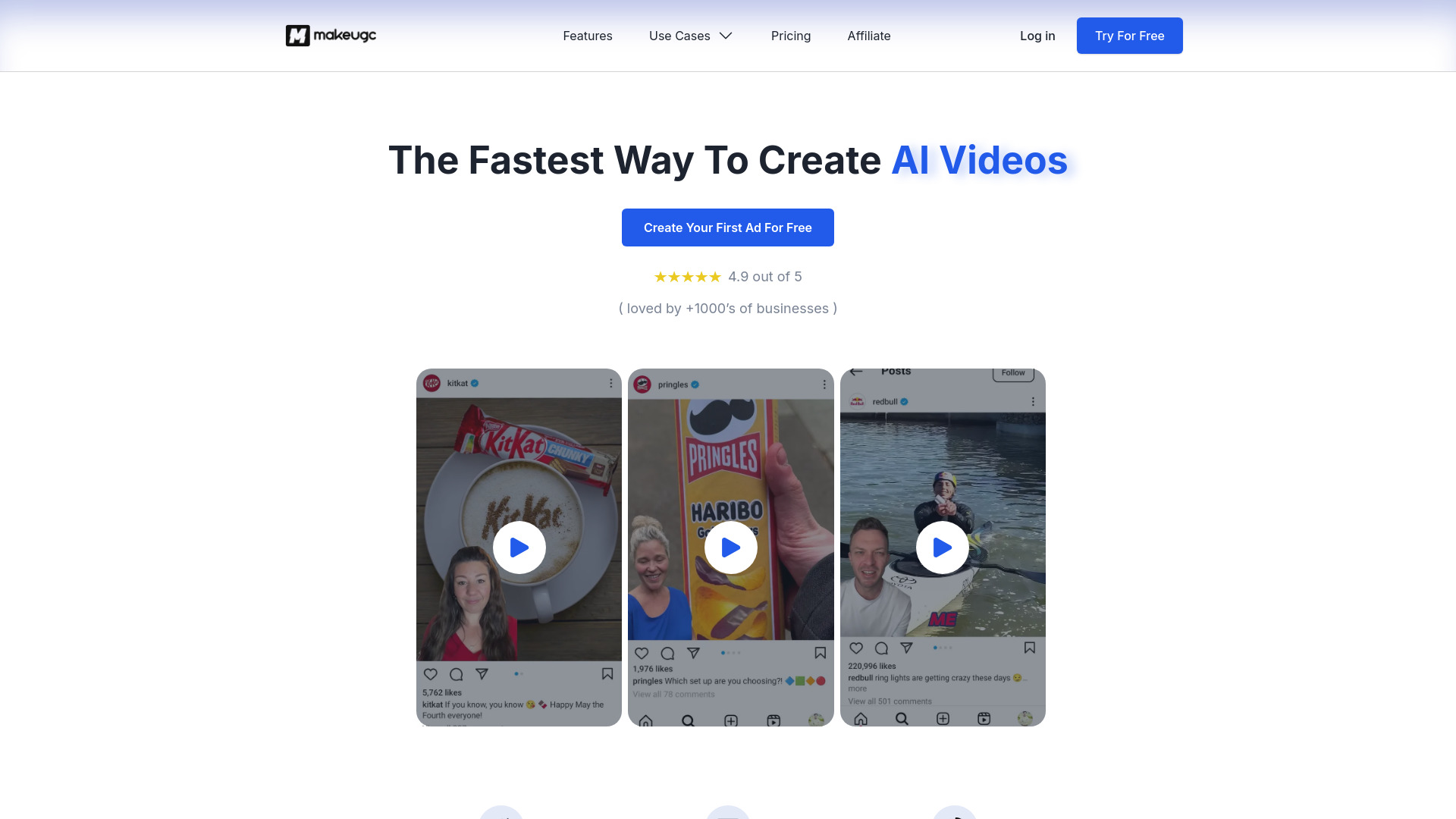MakeUGC网页截图,MakeUGC网页快照