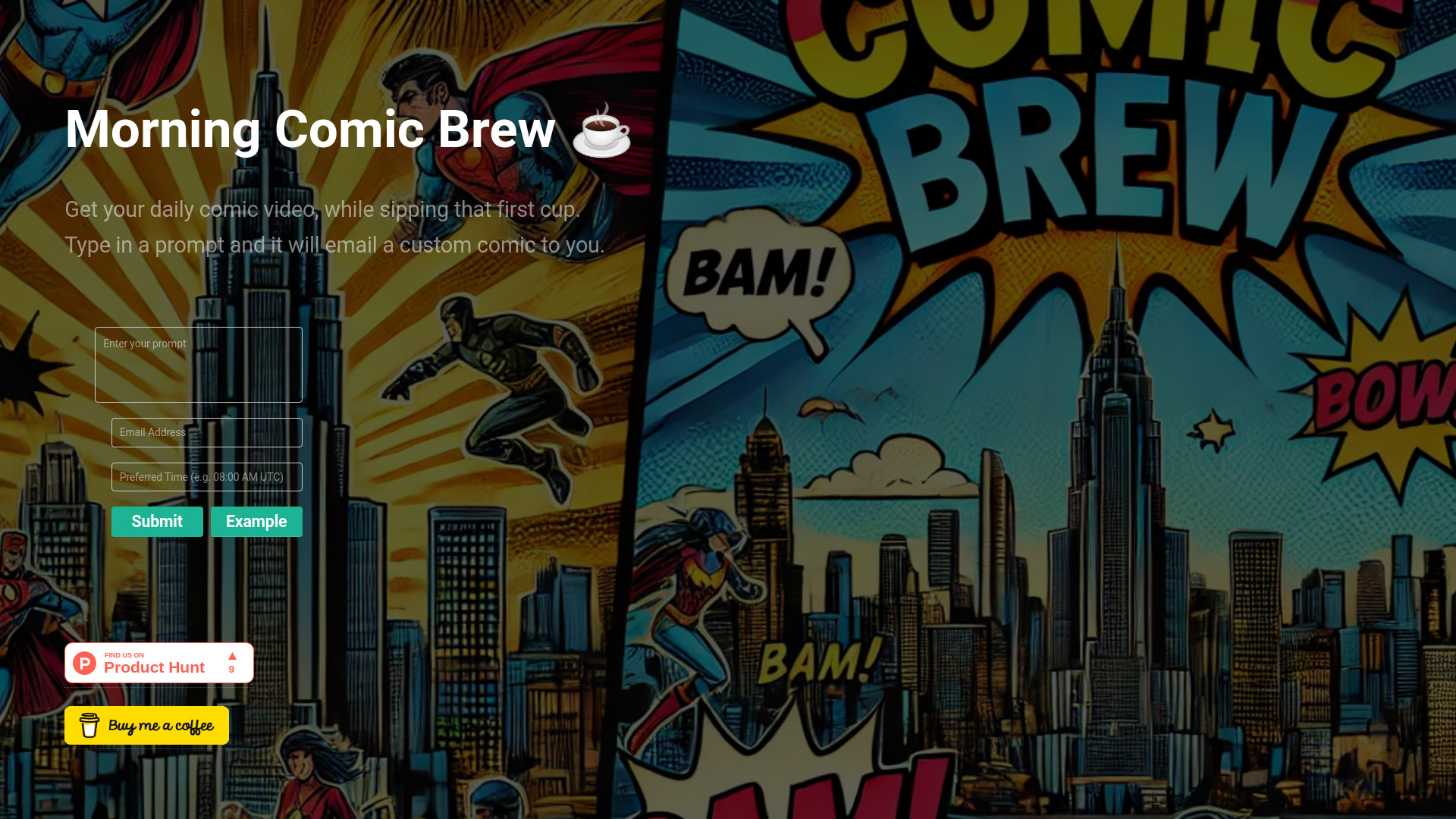 Morning Comic Brew网页截图,Morning Comic Brew网页快照