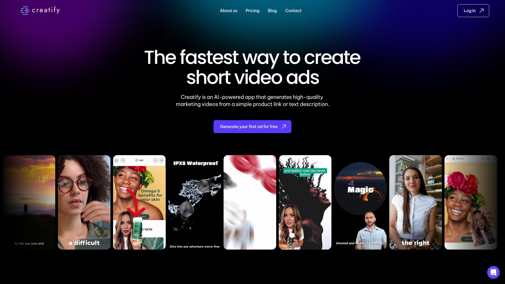 Creatify网页截图,Creatify网页快照