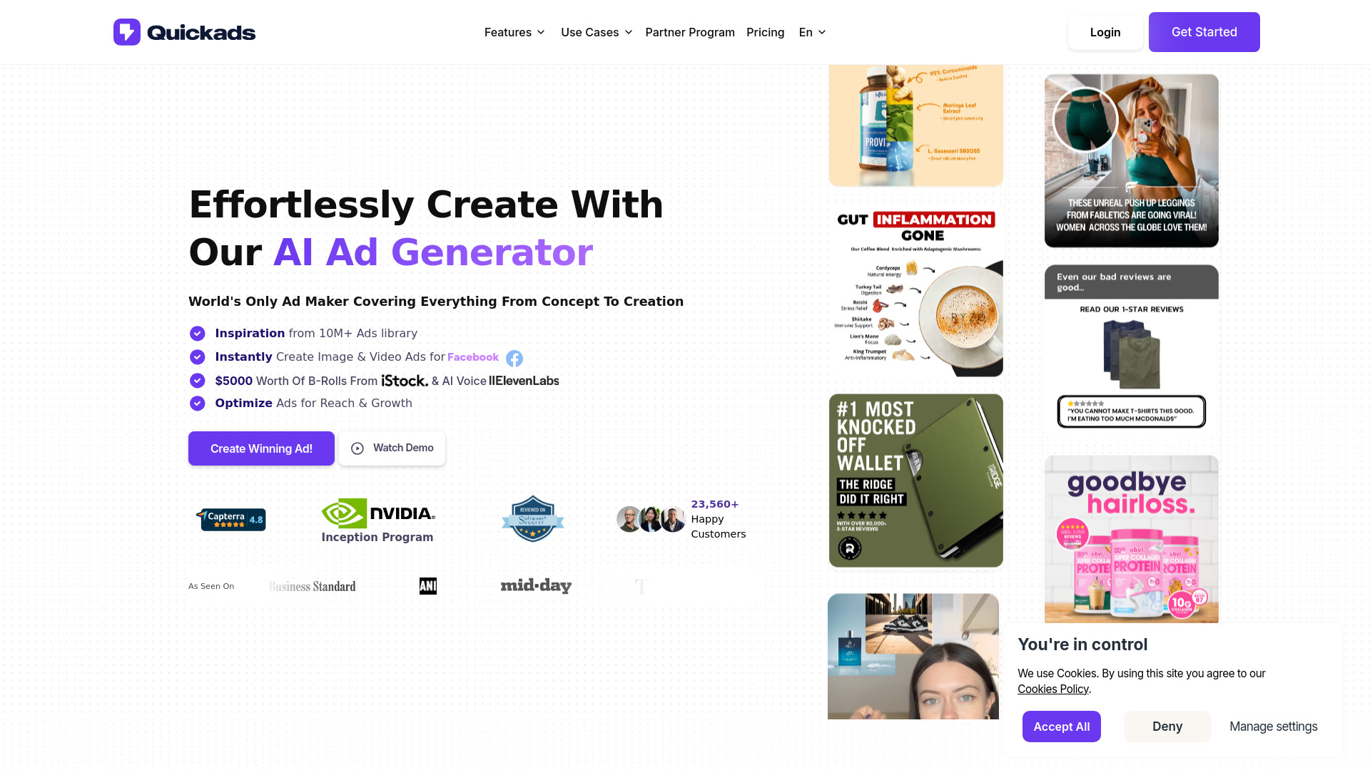 Quickads网页截图,Quickads网页快照