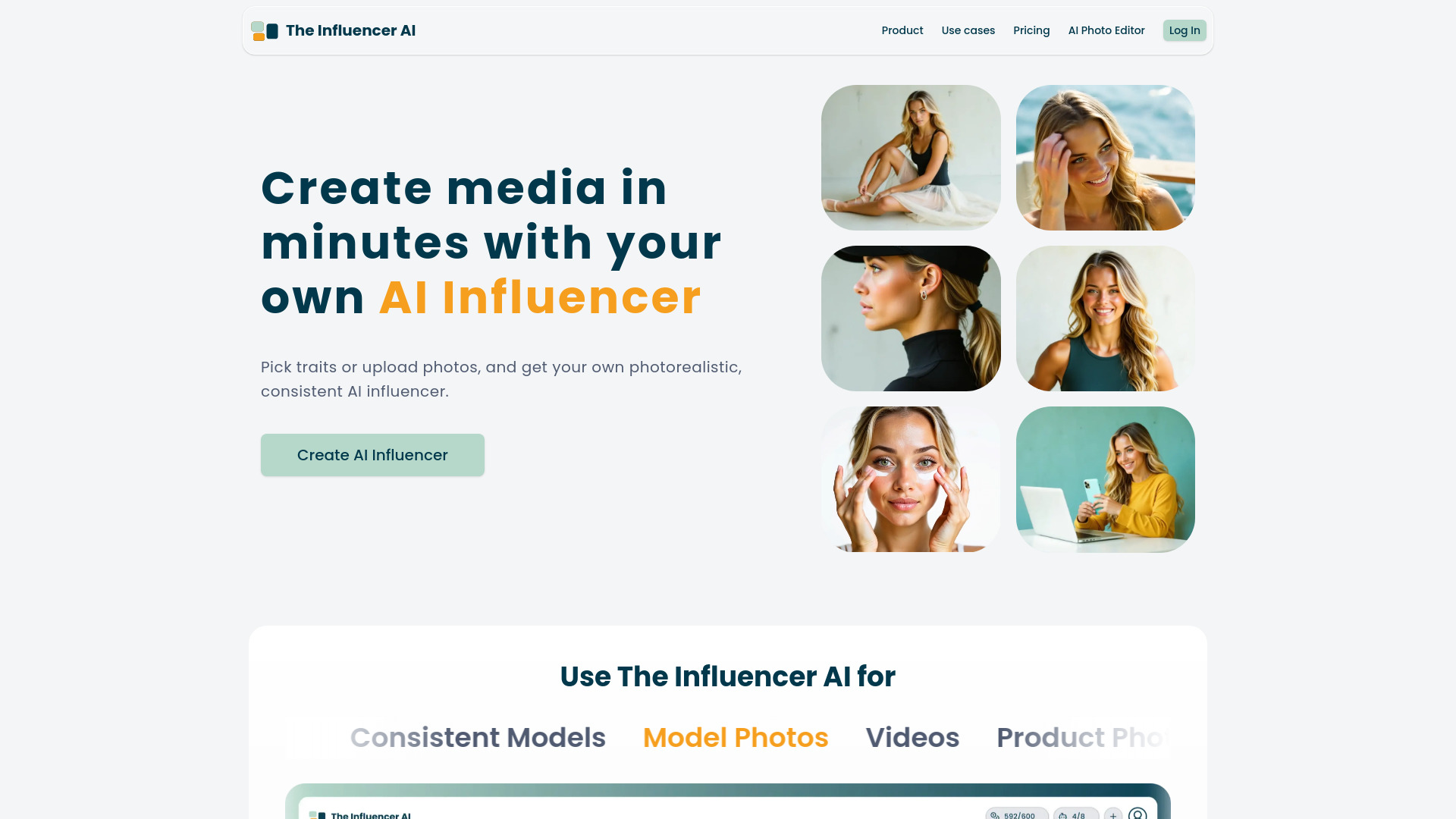 The Influencer AI网页截图,The Influencer AI网页快照