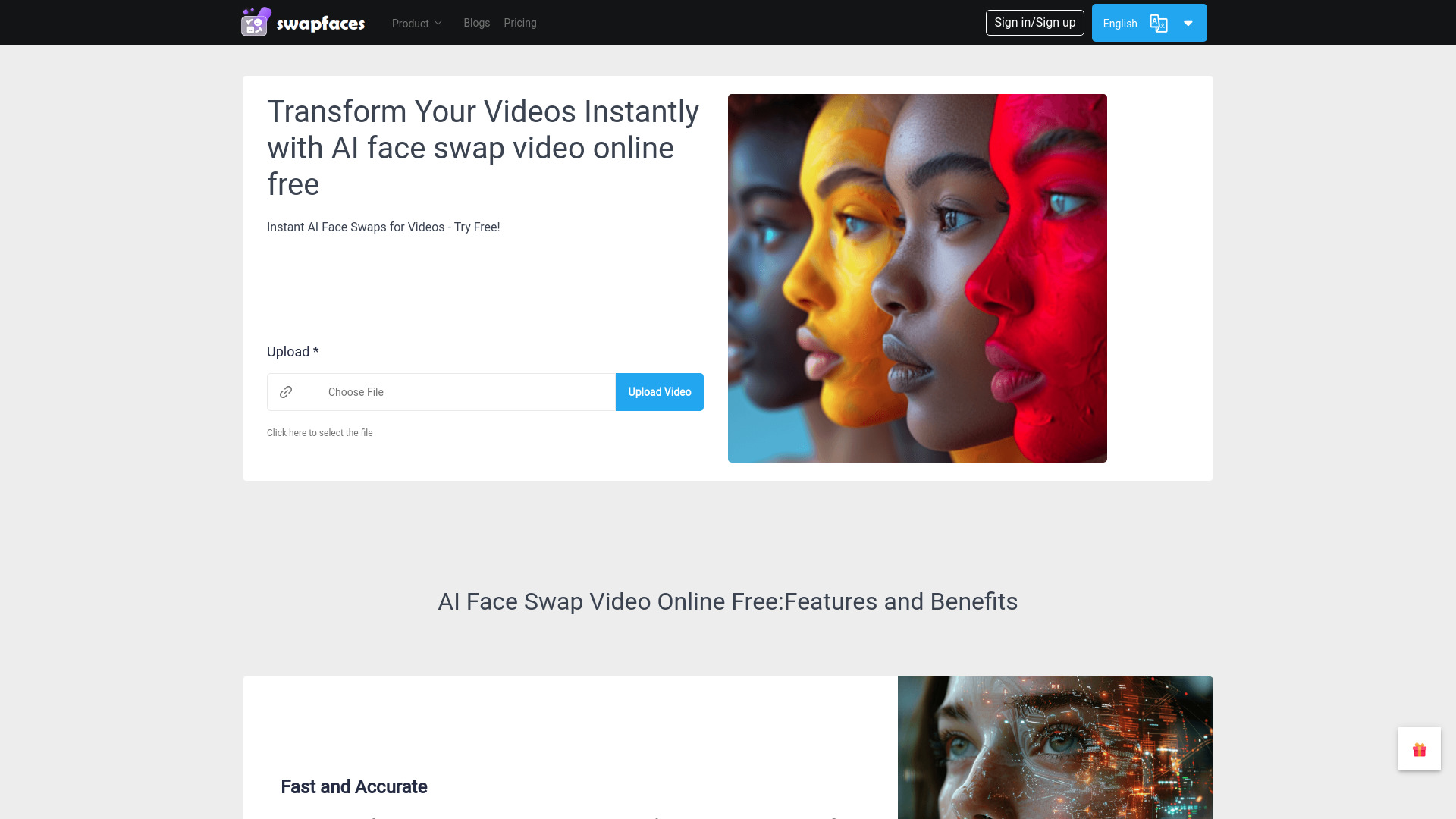 www.swapfaces.ai网页截图,www.swapfaces.ai网页快照