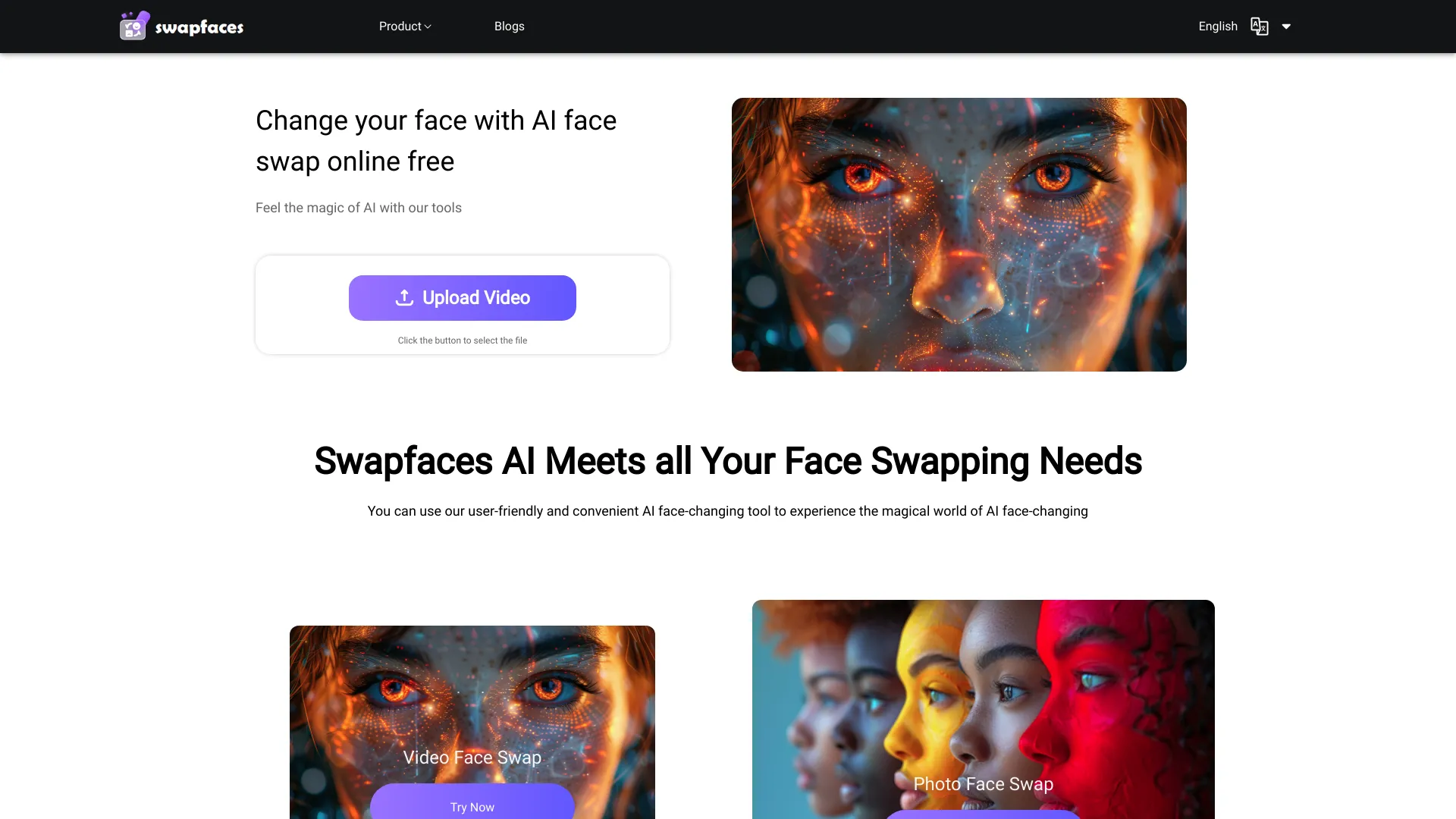 swapfaces.ai网页截图,swapfaces.ai网页快照