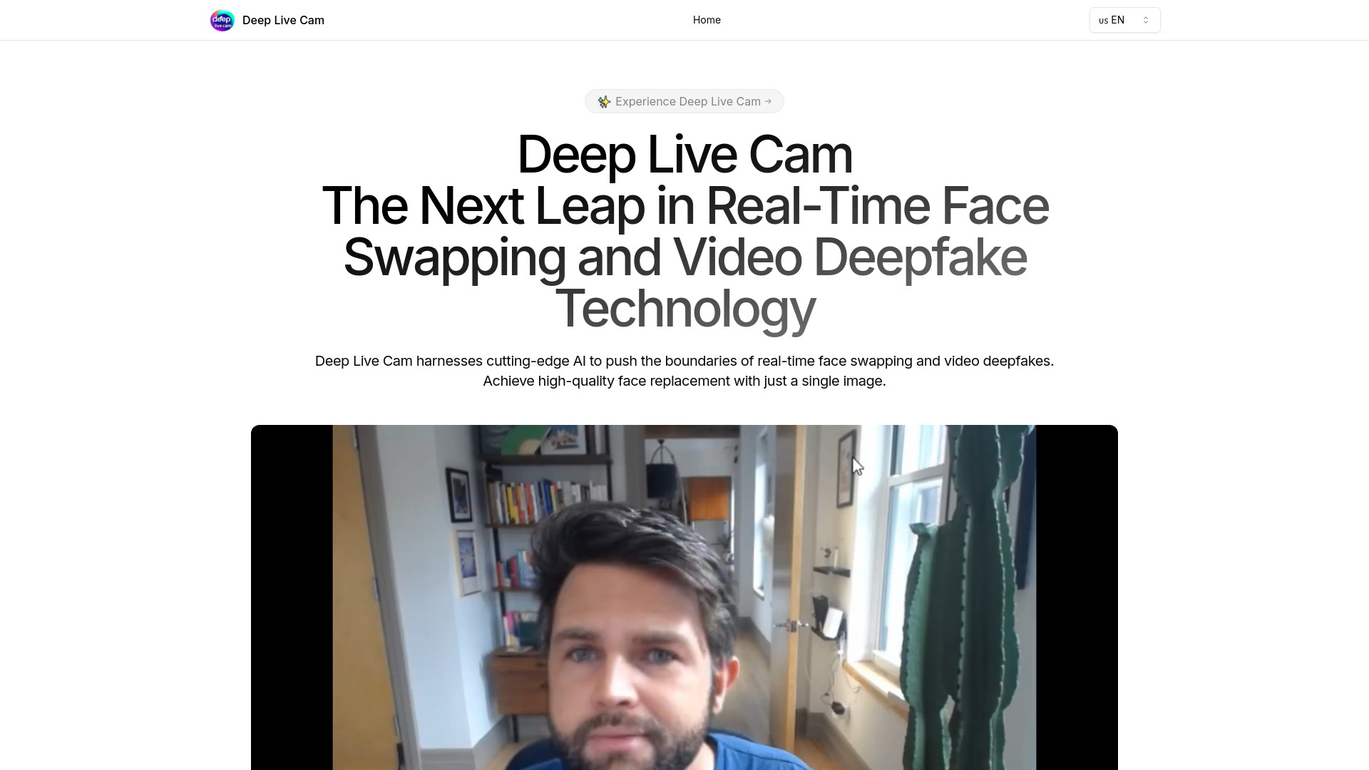 Deep Live Cam网页截图,Deep Live Cam网页快照