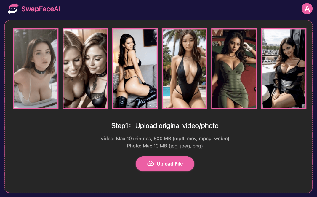 SwapFaceAI网页截图,SwapFaceAI网页快照