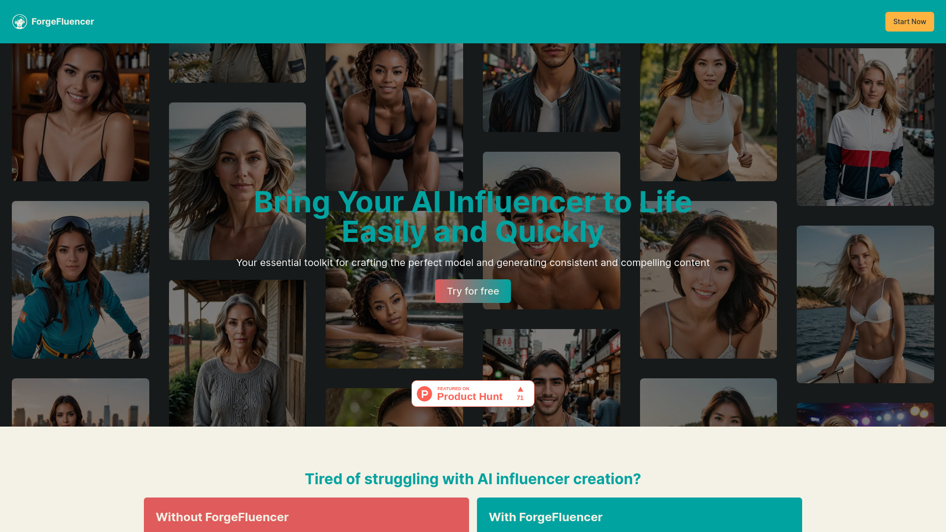 ForgeFluencer网页截图,ForgeFluencer网页快照