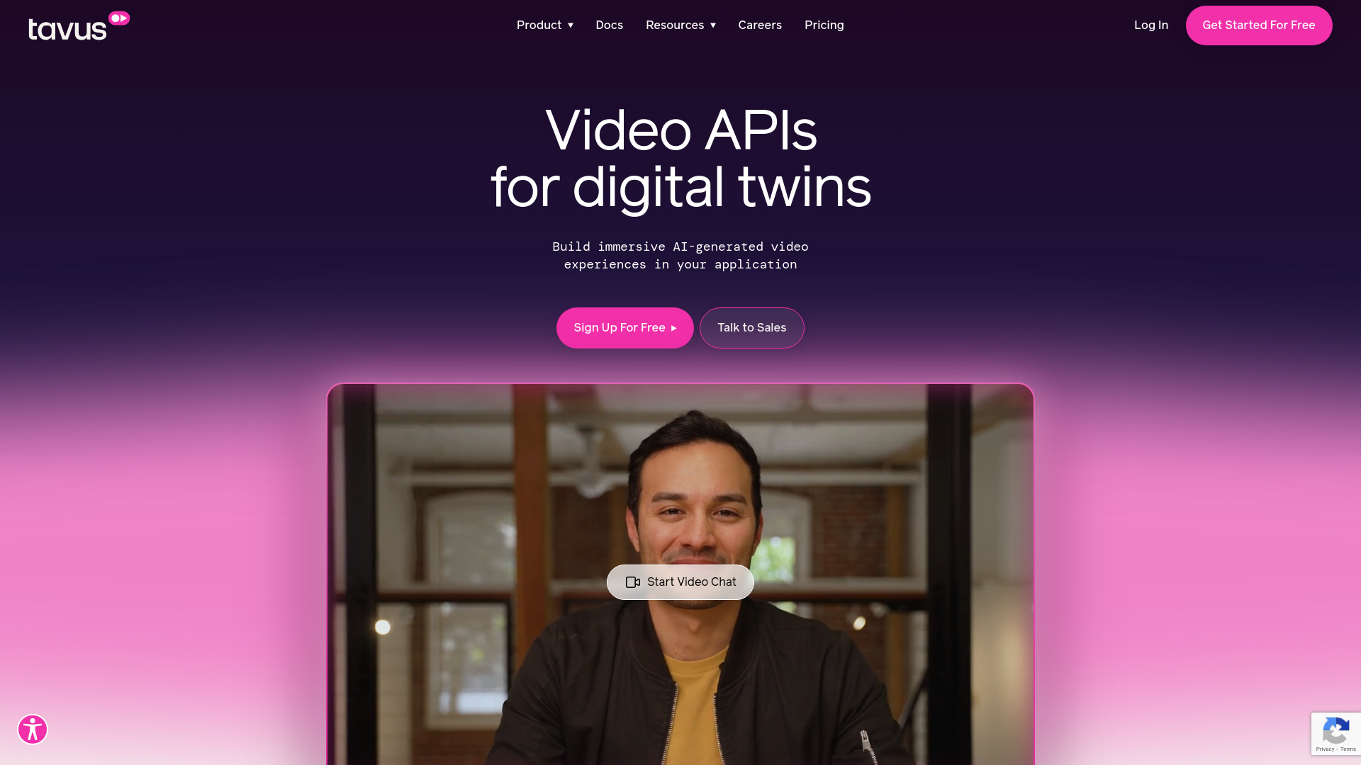 Conversational Replicas by Tavus网页截图,Conversational Replicas by Tavus网页快照