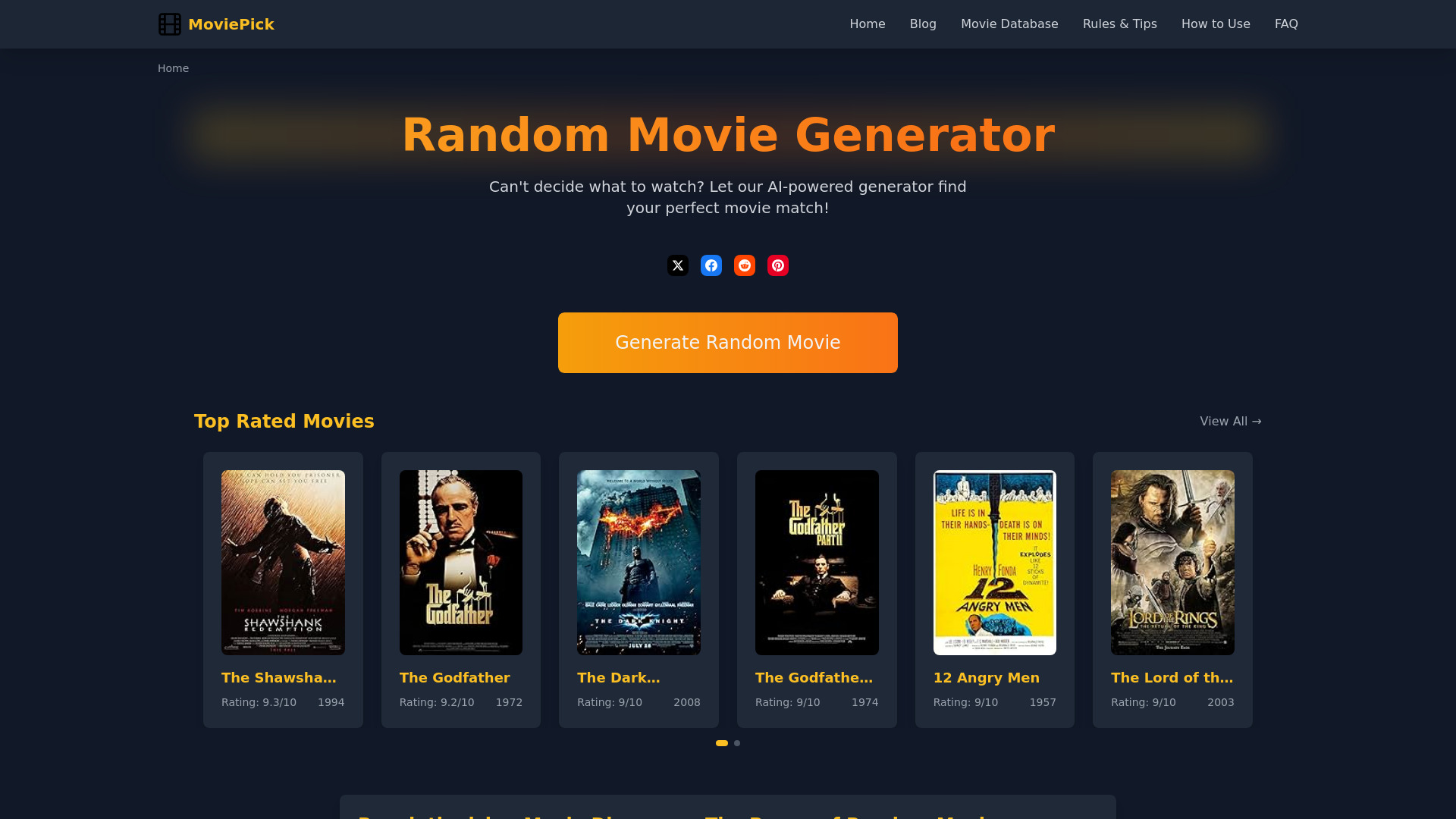 Random Movie Generator网页截图,Random Movie Generator网页快照