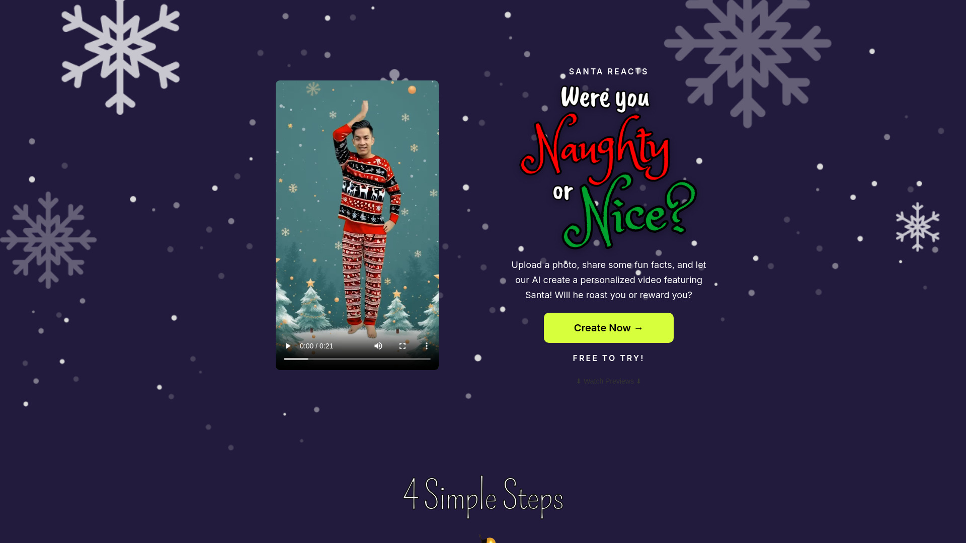 Naughty or Nice Video网页截图,Naughty or Nice Video网页快照