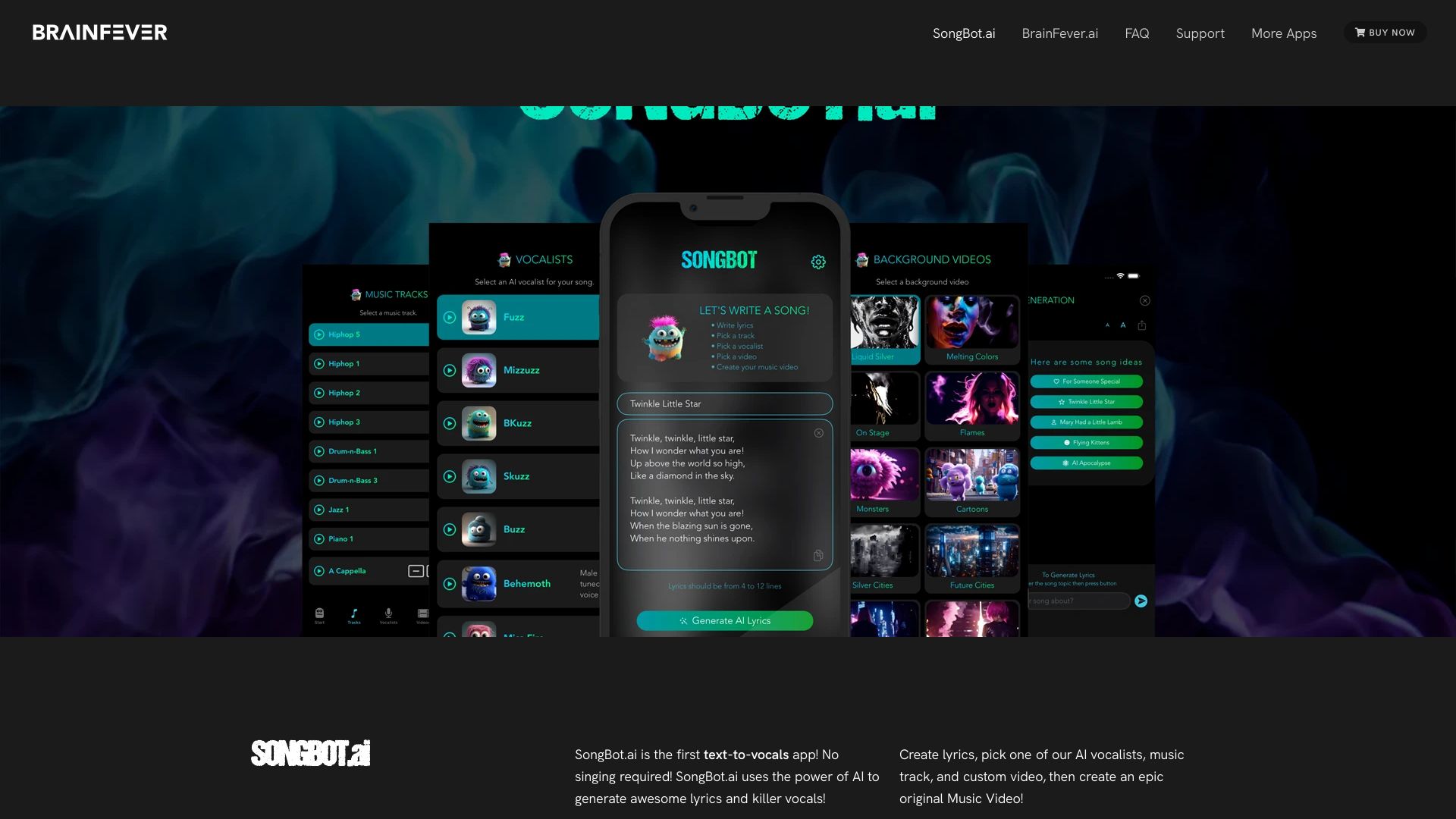 SongBot AI Music网页截图,SongBot AI Music网页快照