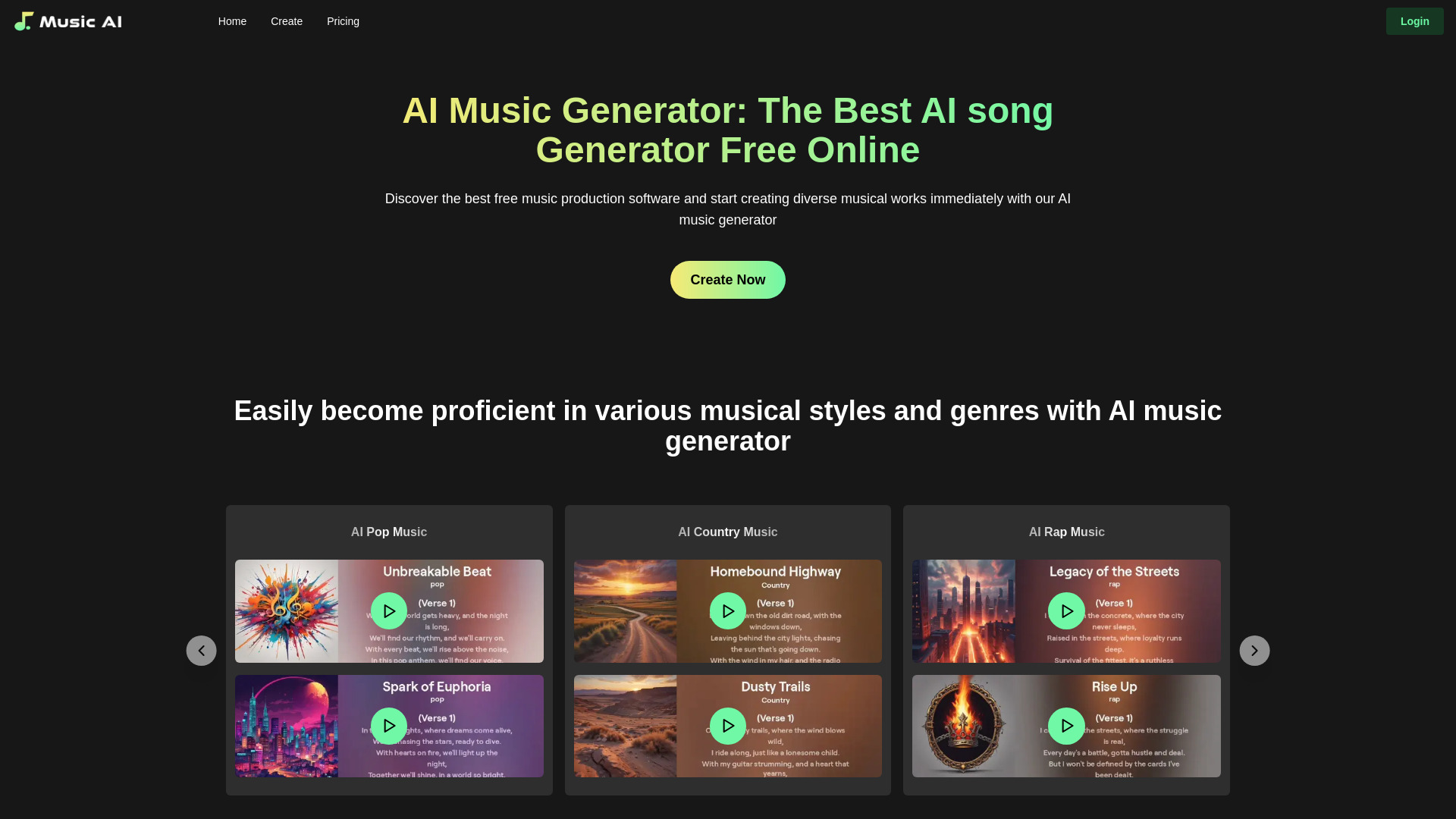 Music AI网页截图,Music AI网页快照