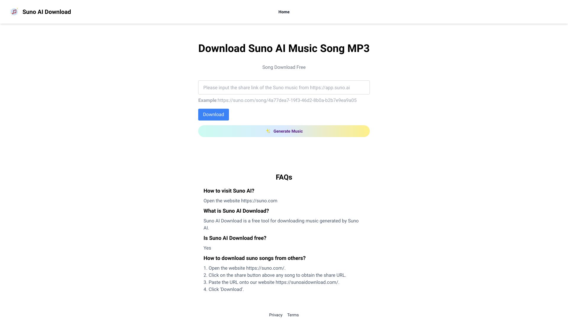 Suno AI Download网页截图,Suno AI Download网页快照