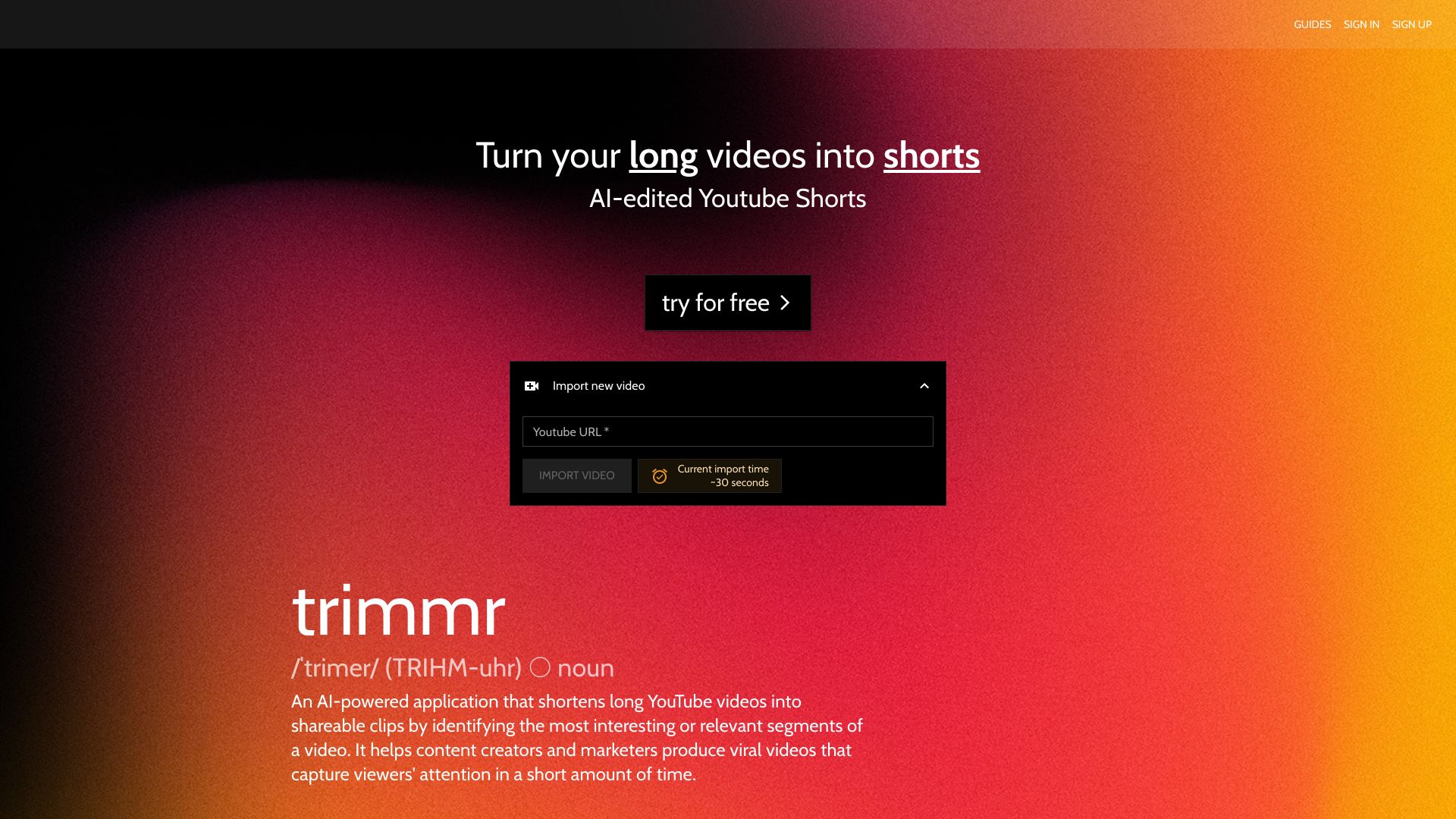 trimmr.ai网页截图,trimmr.ai网页快照