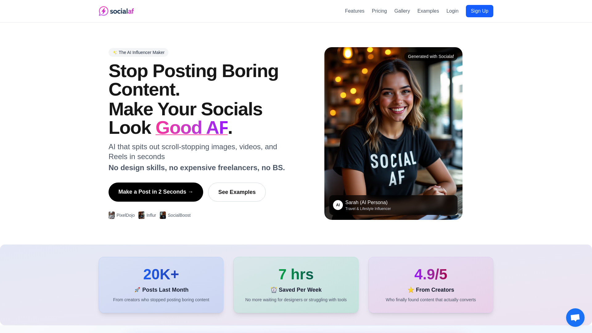 Social AF网页截图,Social AF网页快照