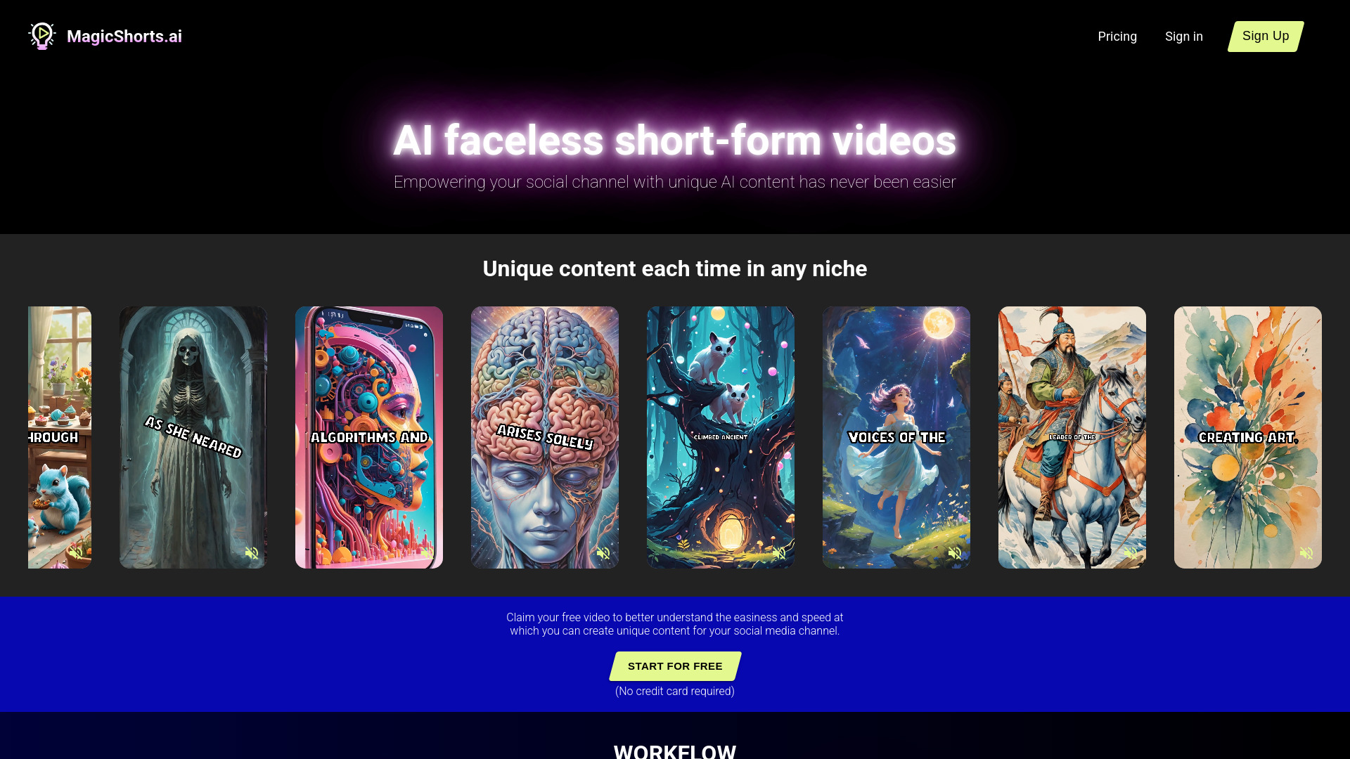 MagicShorts.ai网页截图,MagicShorts.ai网页快照