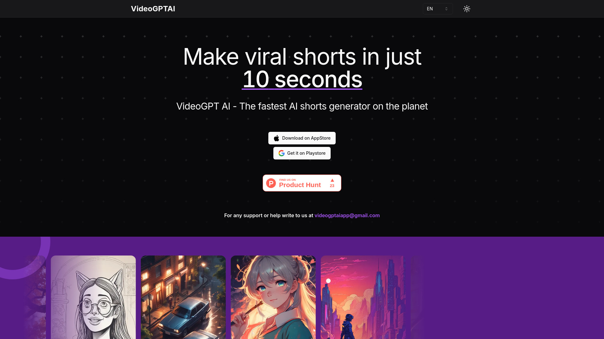 VideoGPTAI网页截图,VideoGPTAI网页快照