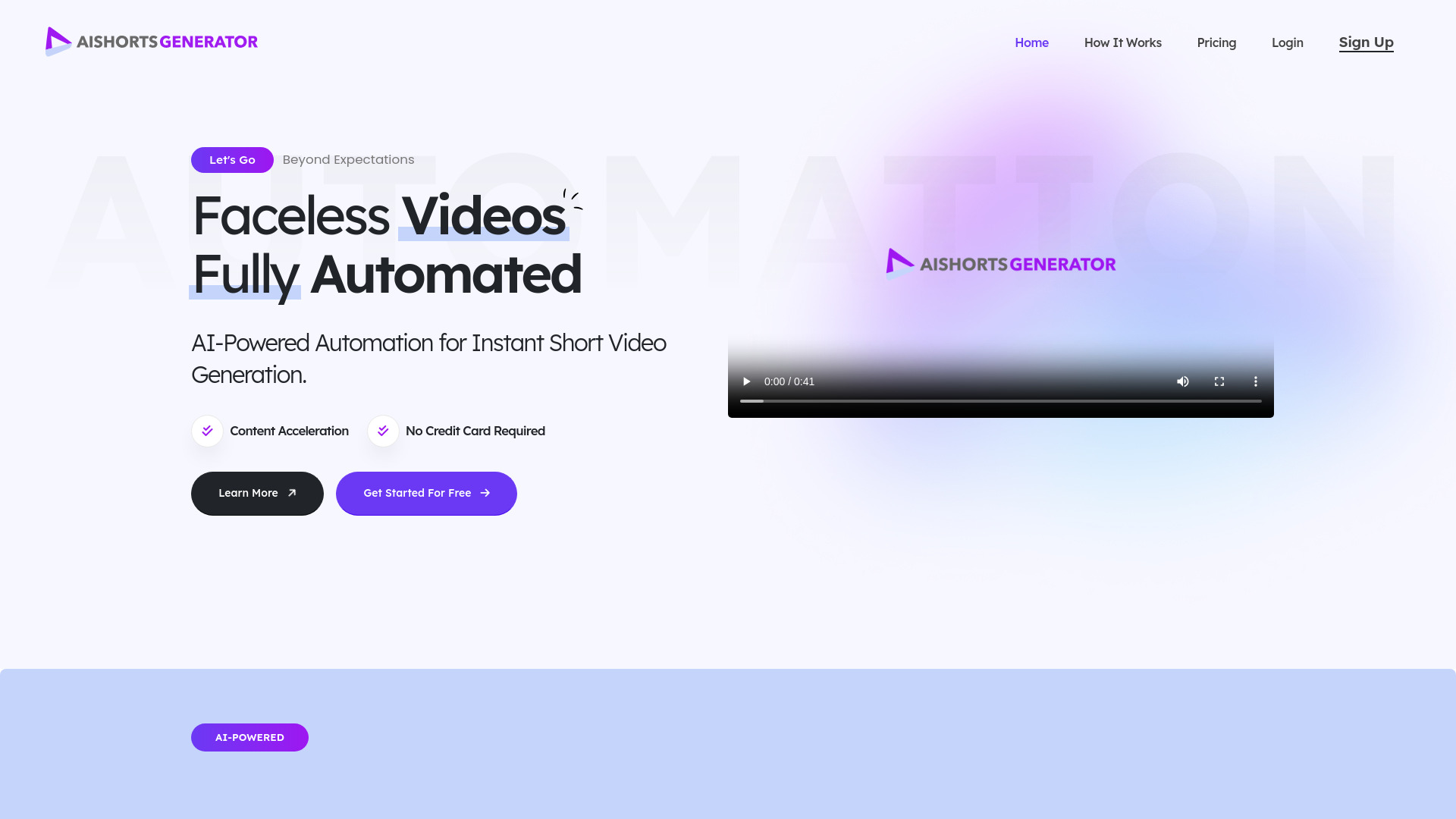 AI Shorts Generator网页截图,AI Shorts Generator网页快照