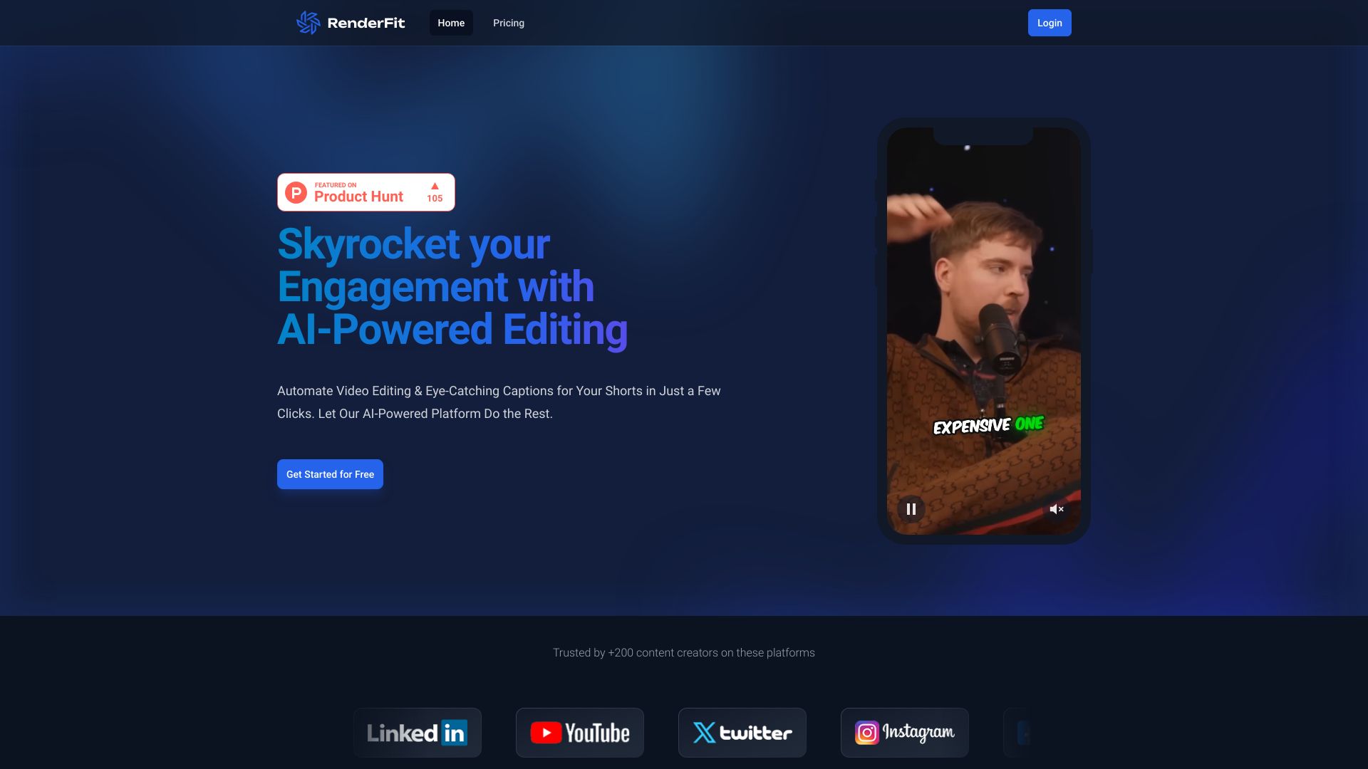 RenderFit网页截图,RenderFit网页快照