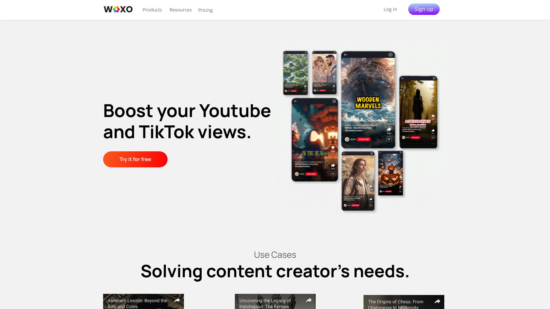 WOXO: AI Video Generator for Social Content网页截图,WOXO: AI Video Generator for Social Content网页快照