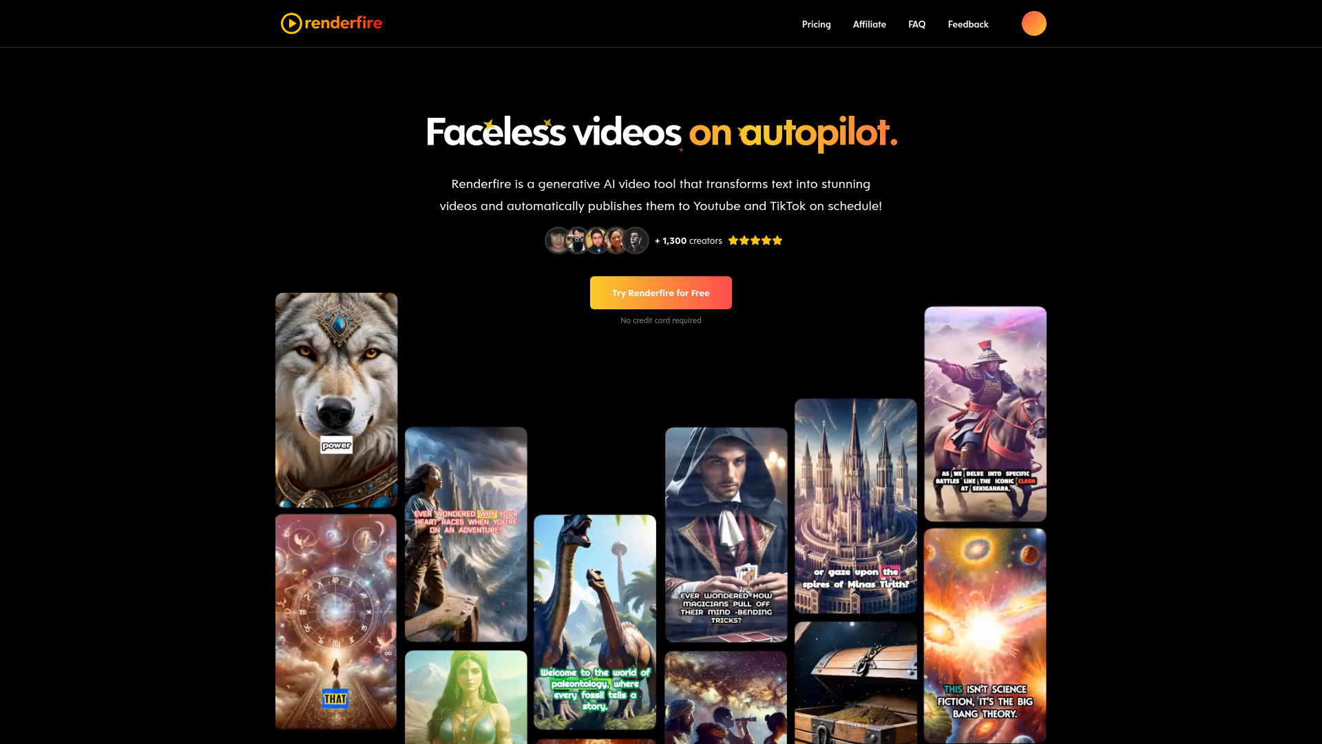 Renderfire网页截图,Renderfire网页快照