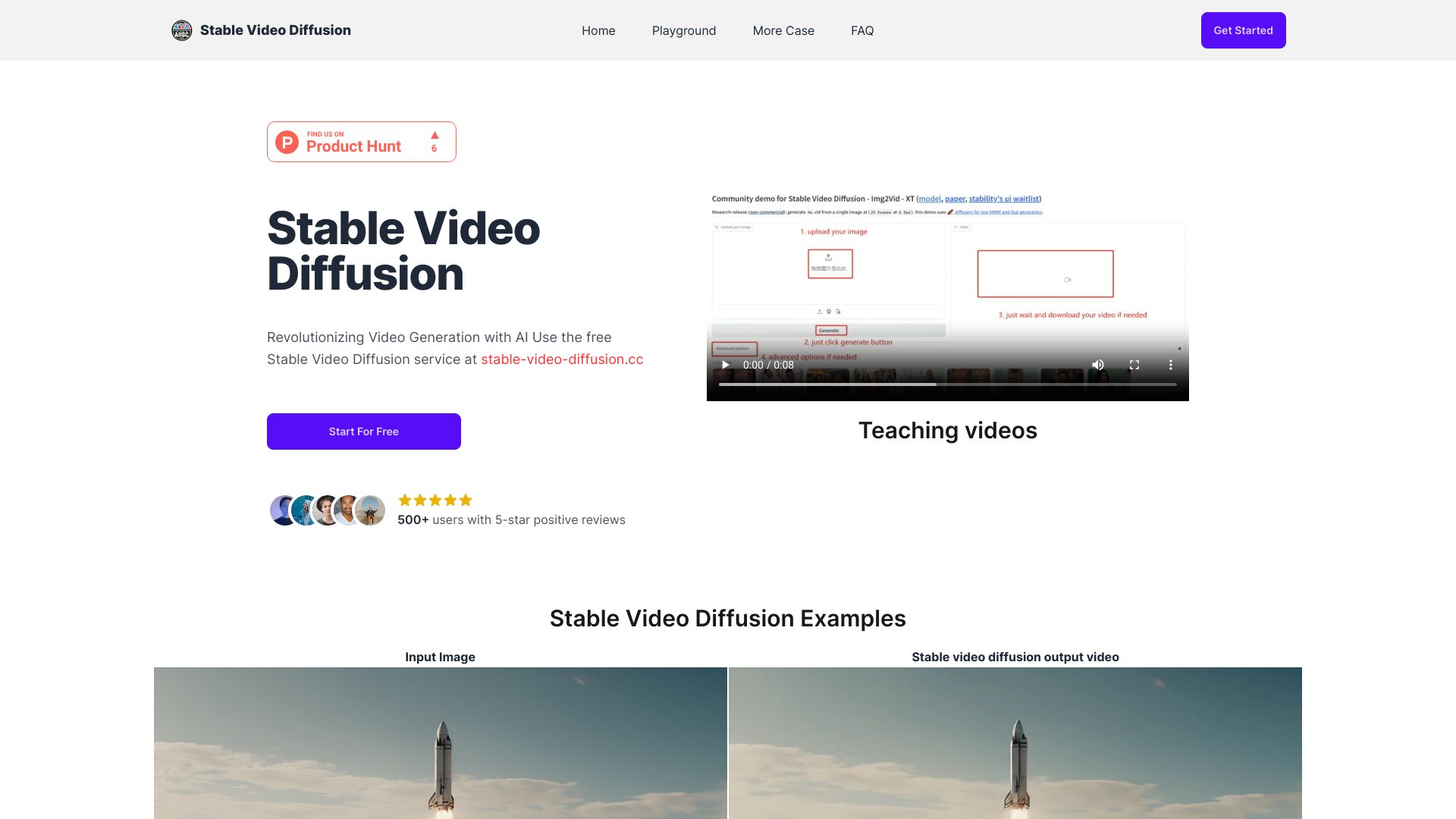 stable-video-diffusion.cc网页截图,stable-video-diffusion.cc网页快照