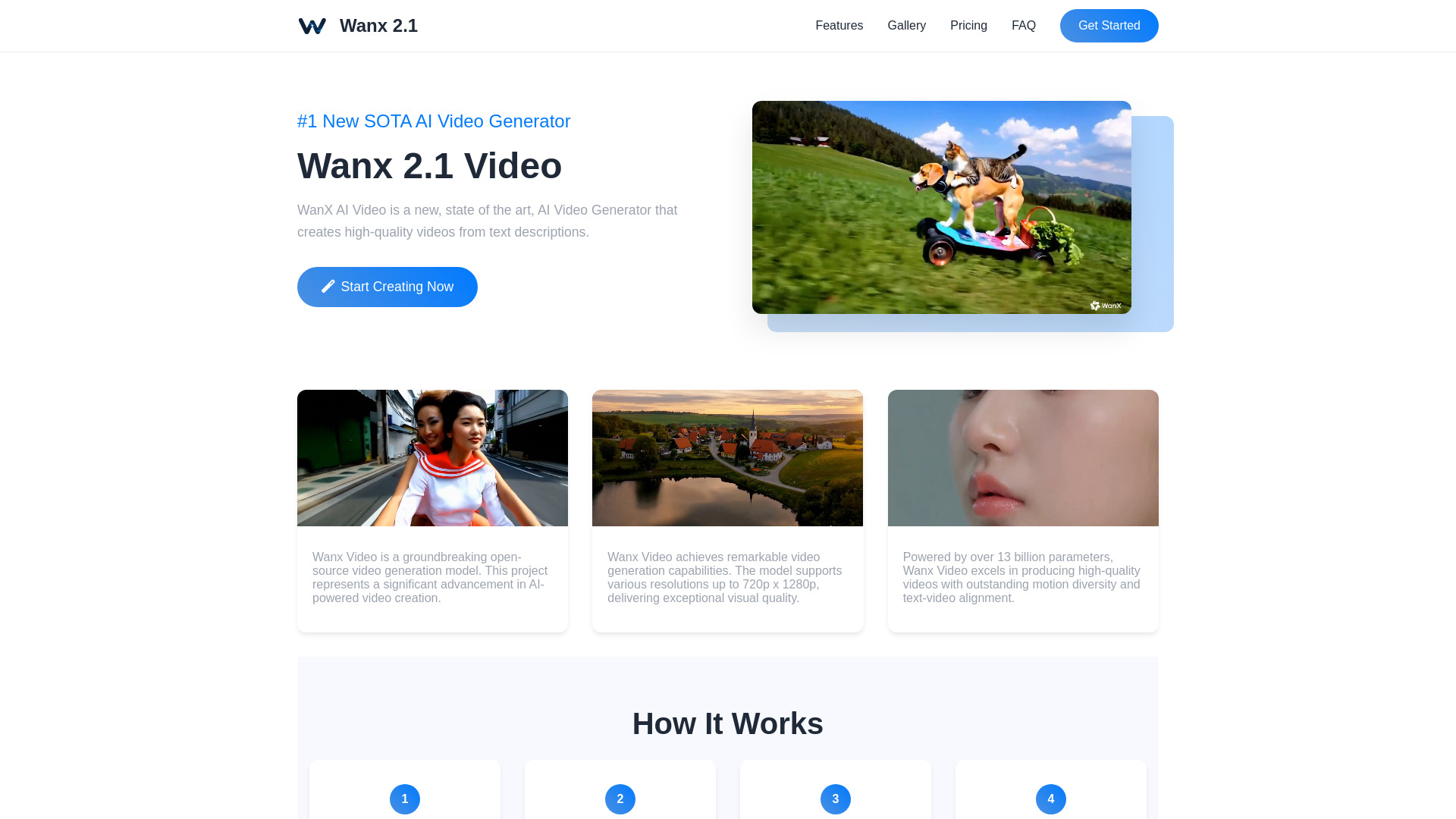 WanX 2.1网页截图,WanX 2.1网页快照