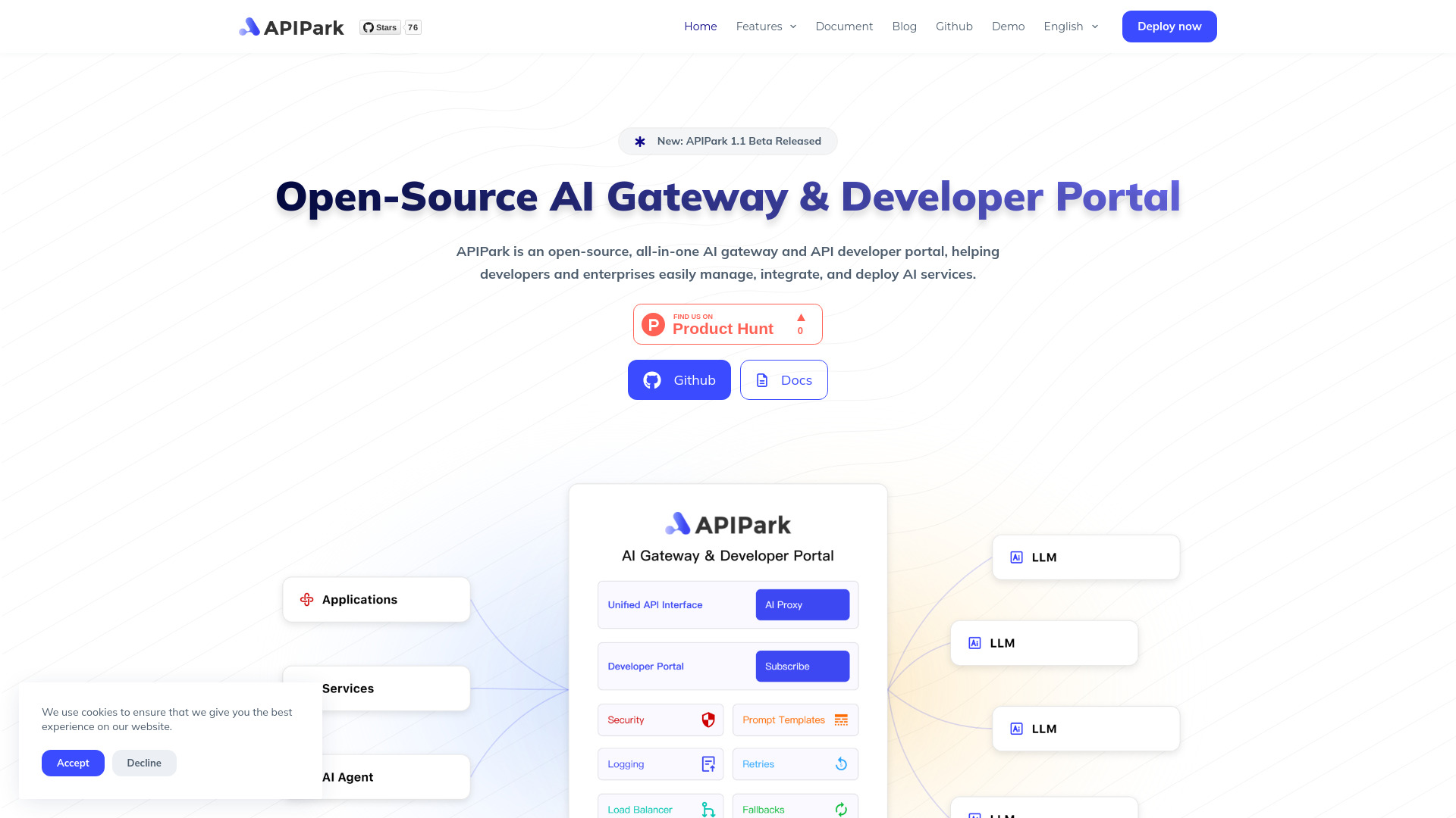 APIPark网页截图,APIPark网页快照