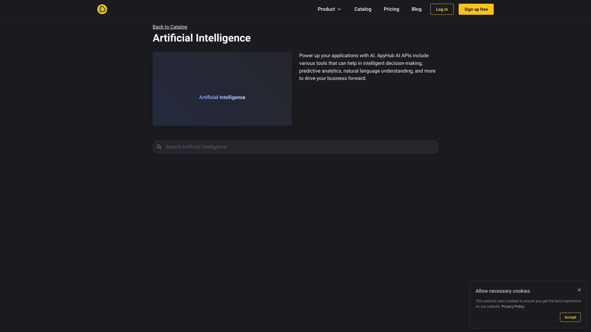 ApyHub AI APIs网页截图,ApyHub AI APIs网页快照