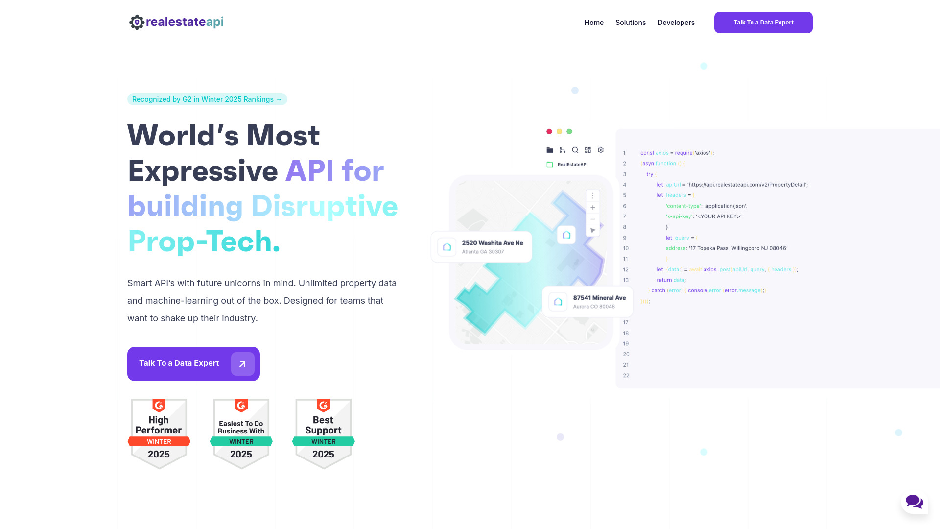 RealEstateAPI.com网页截图,RealEstateAPI.com网页快照