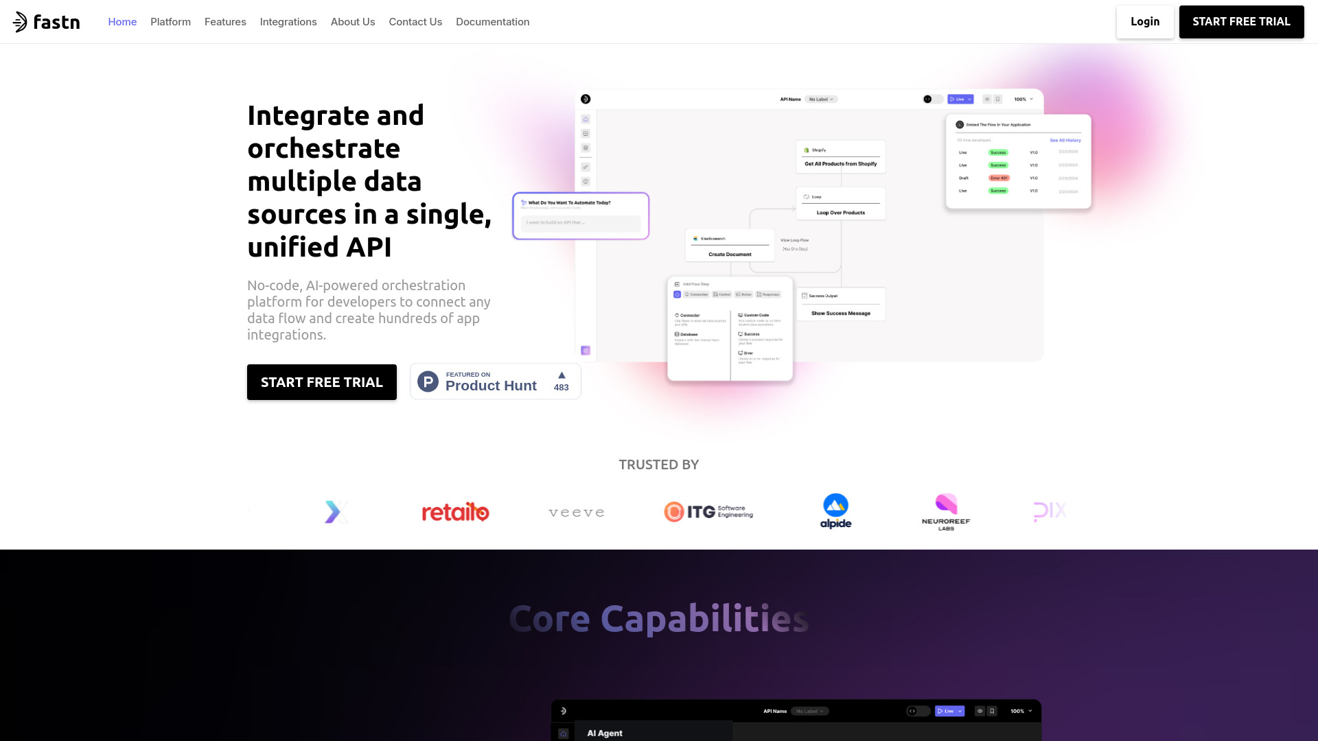 fastn.ai (composable middleware)网页截图,fastn.ai (composable middleware)网页快照