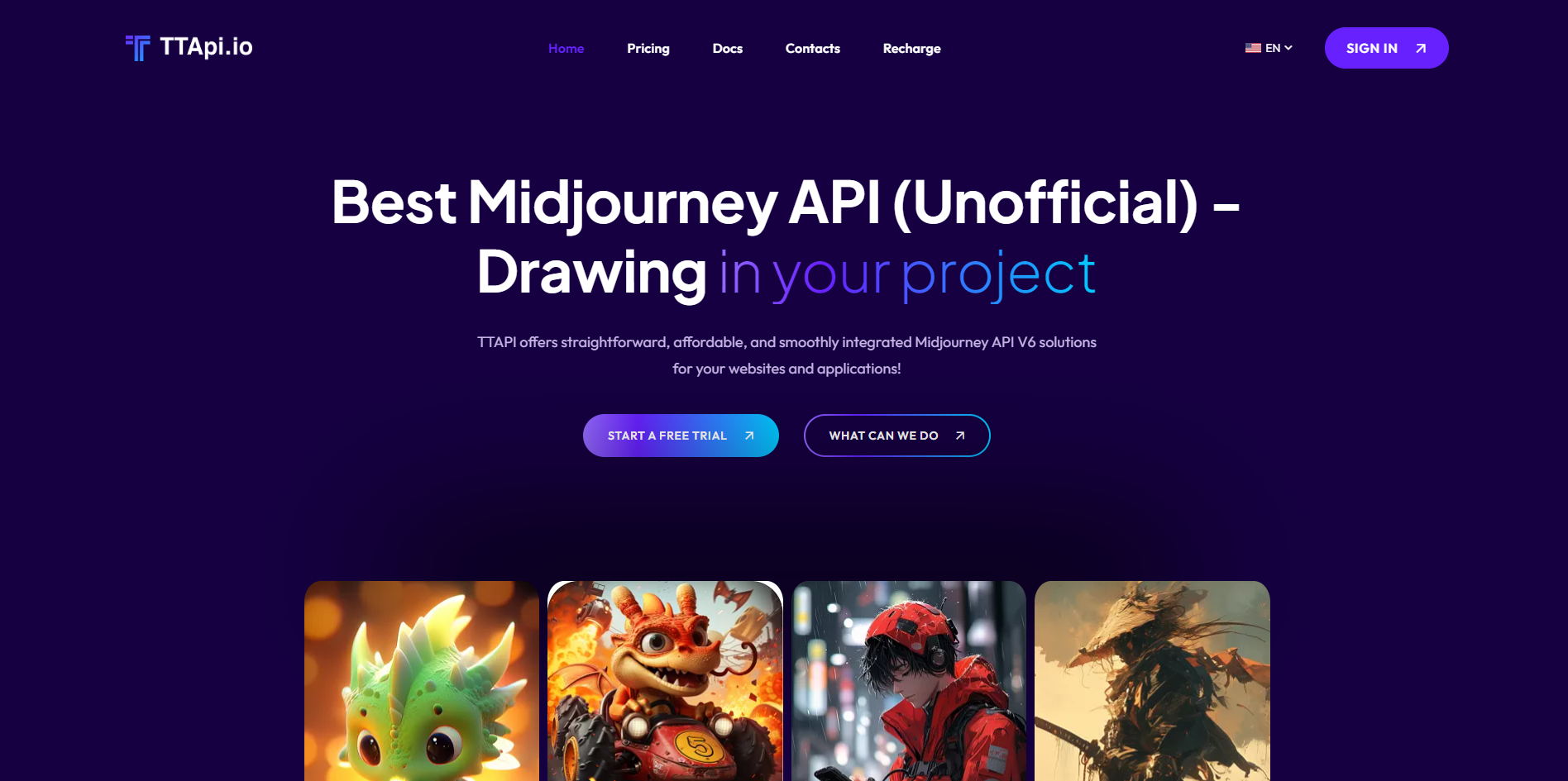 Midjourney API网页截图,Midjourney API网页快照