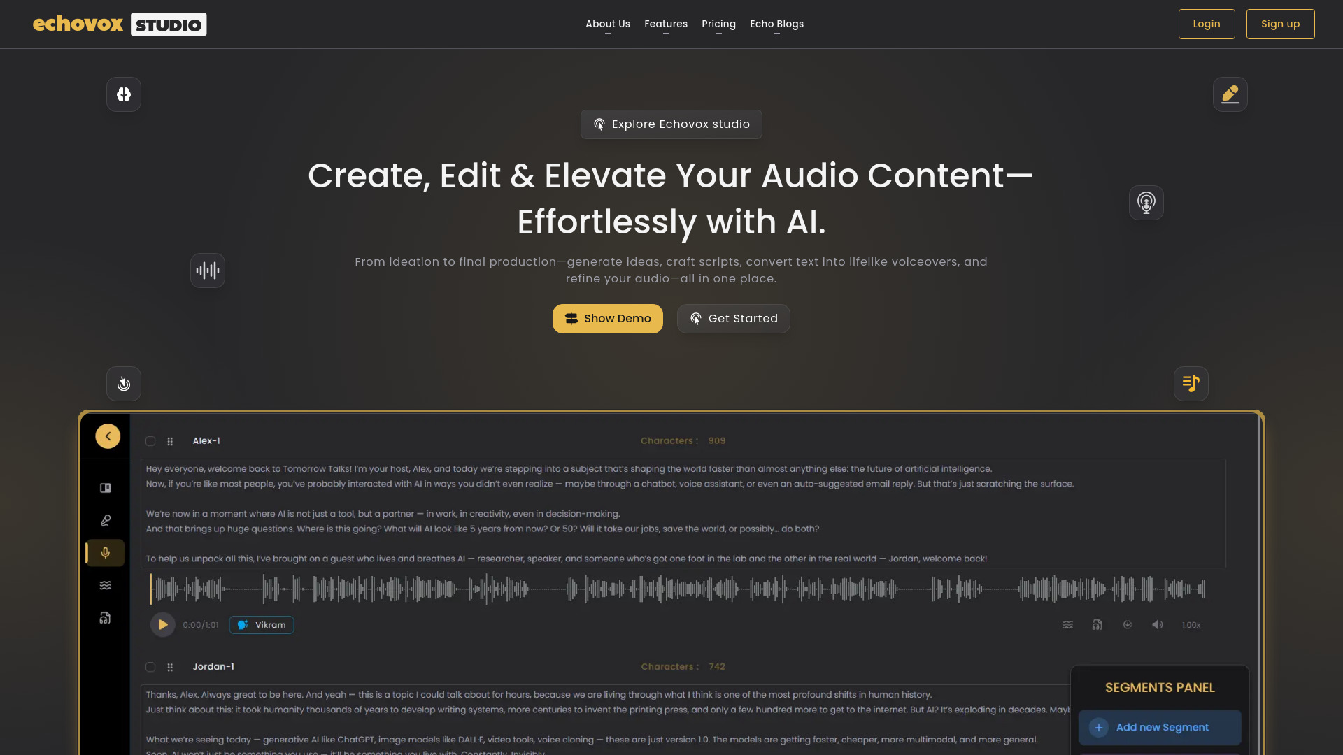 Echovox Studio网页截图,Echovox Studio网页快照