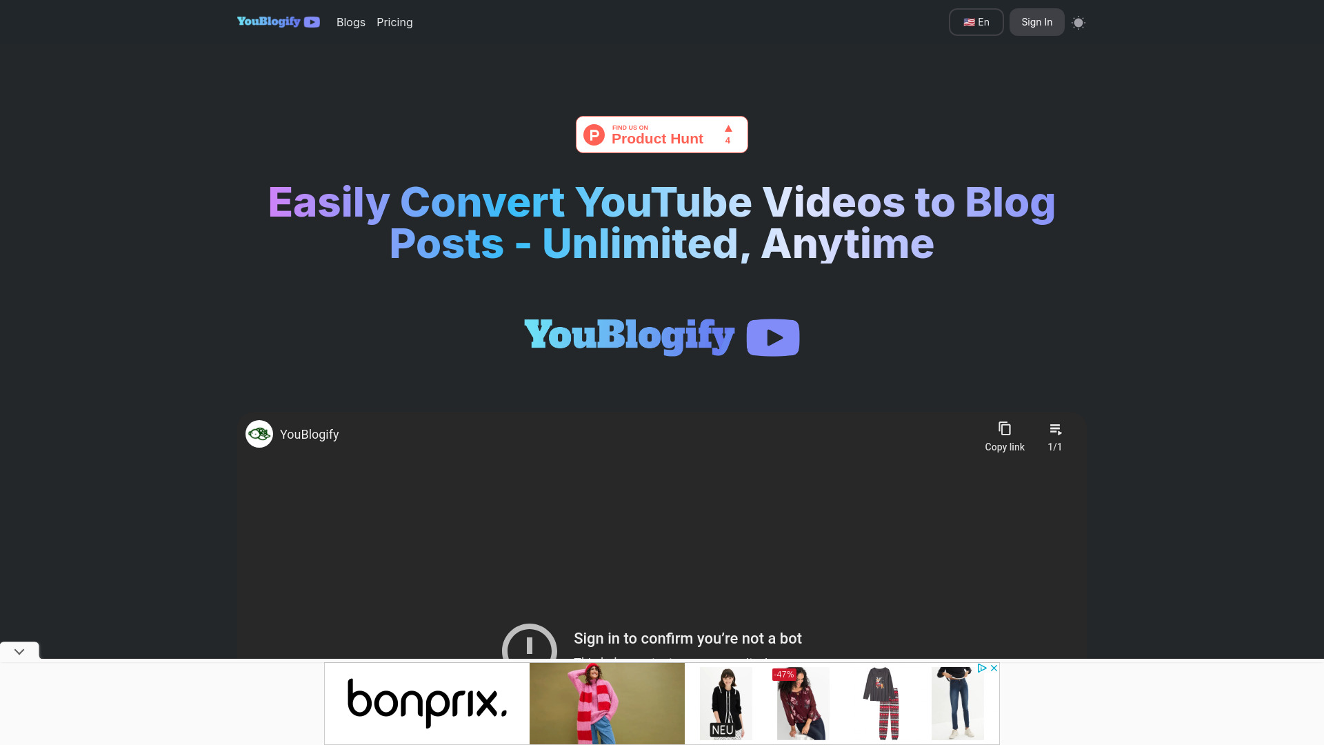 YouBlogify网页截图,YouBlogify网页快照