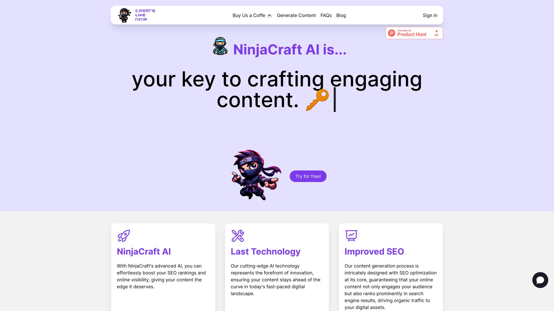 Create Like Ninja网页截图,Create Like Ninja网页快照