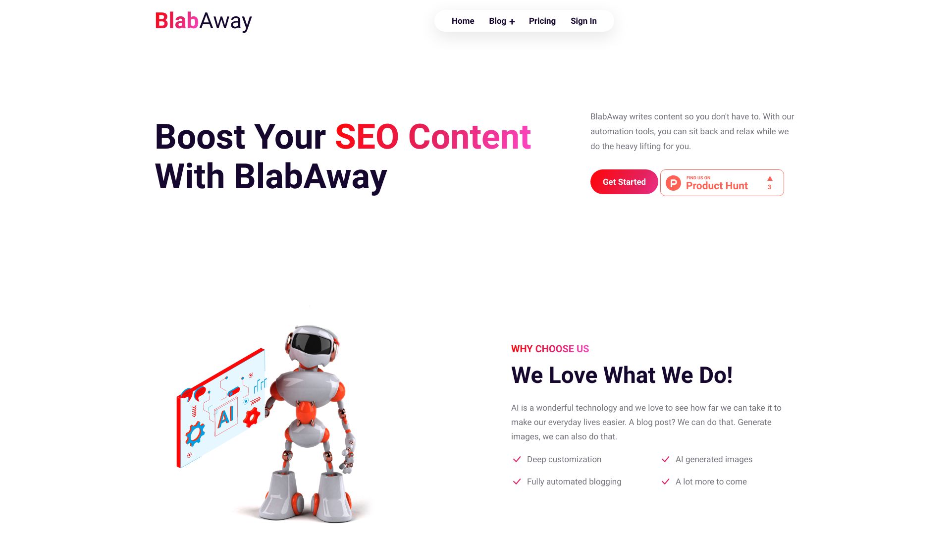 BlabAway网页截图,BlabAway网页快照