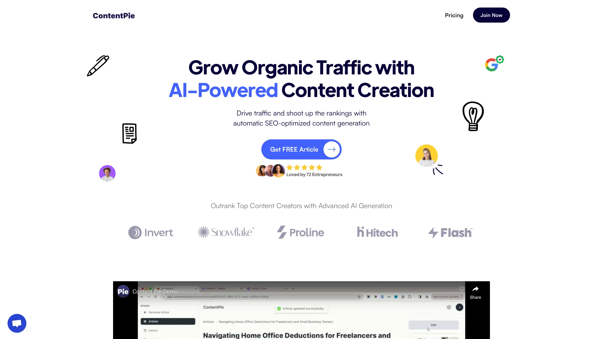 ContentPie网页截图,ContentPie网页快照