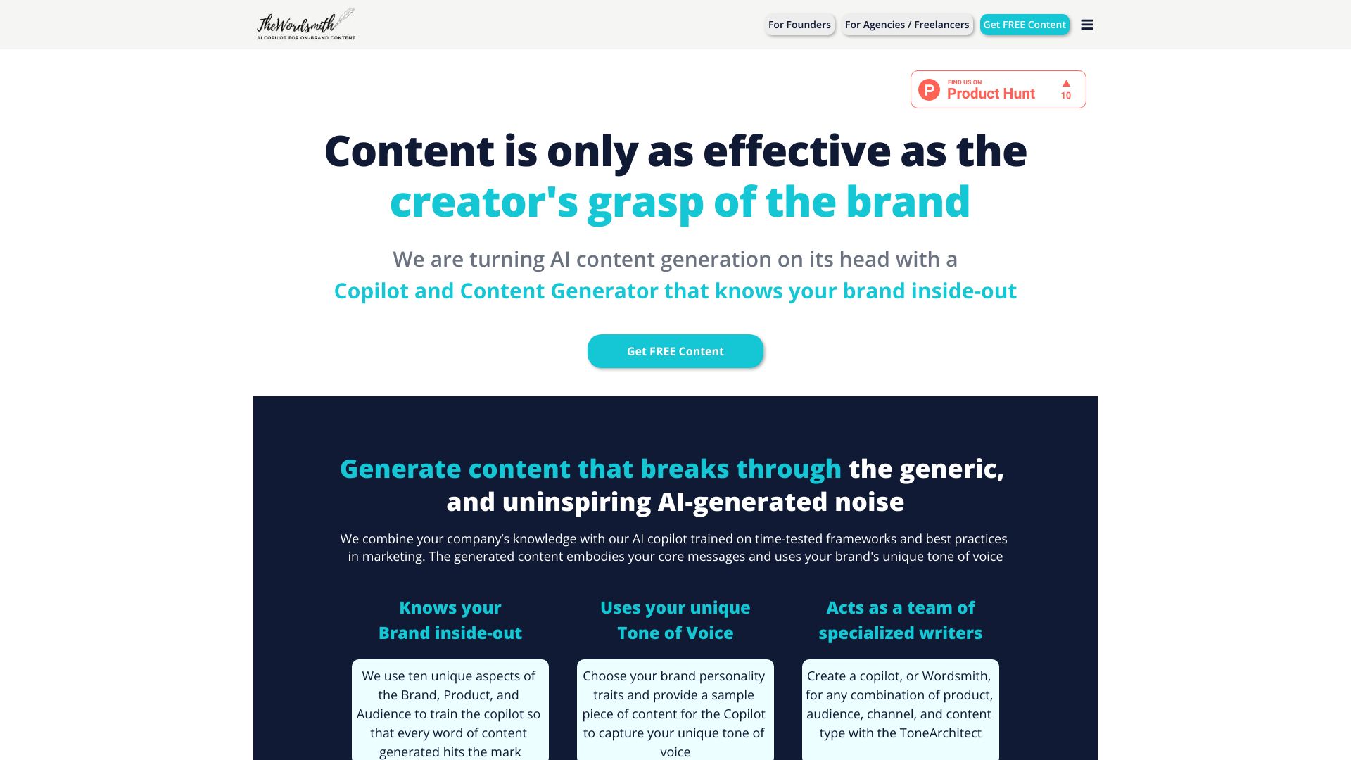 TheWordsmith.ai网页截图,TheWordsmith.ai网页快照