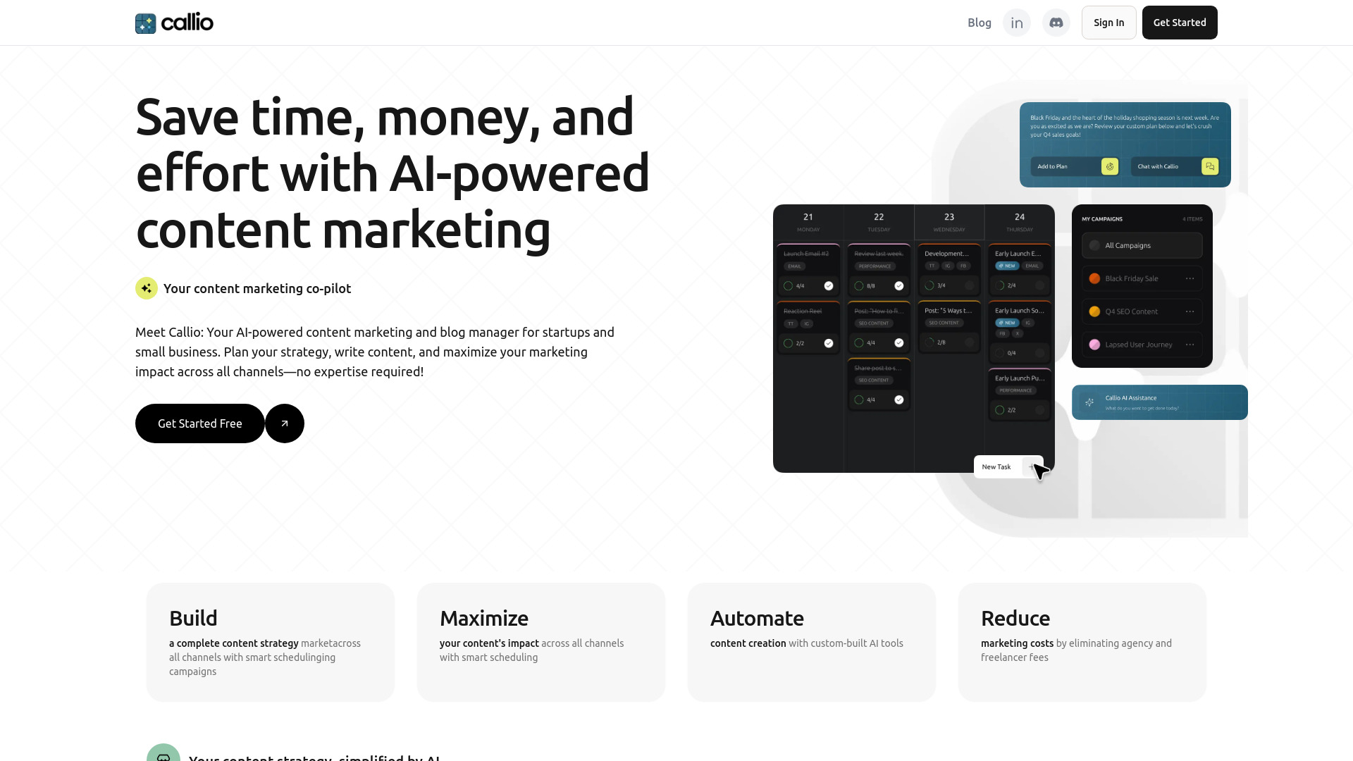Callio网页截图,Callio网页快照