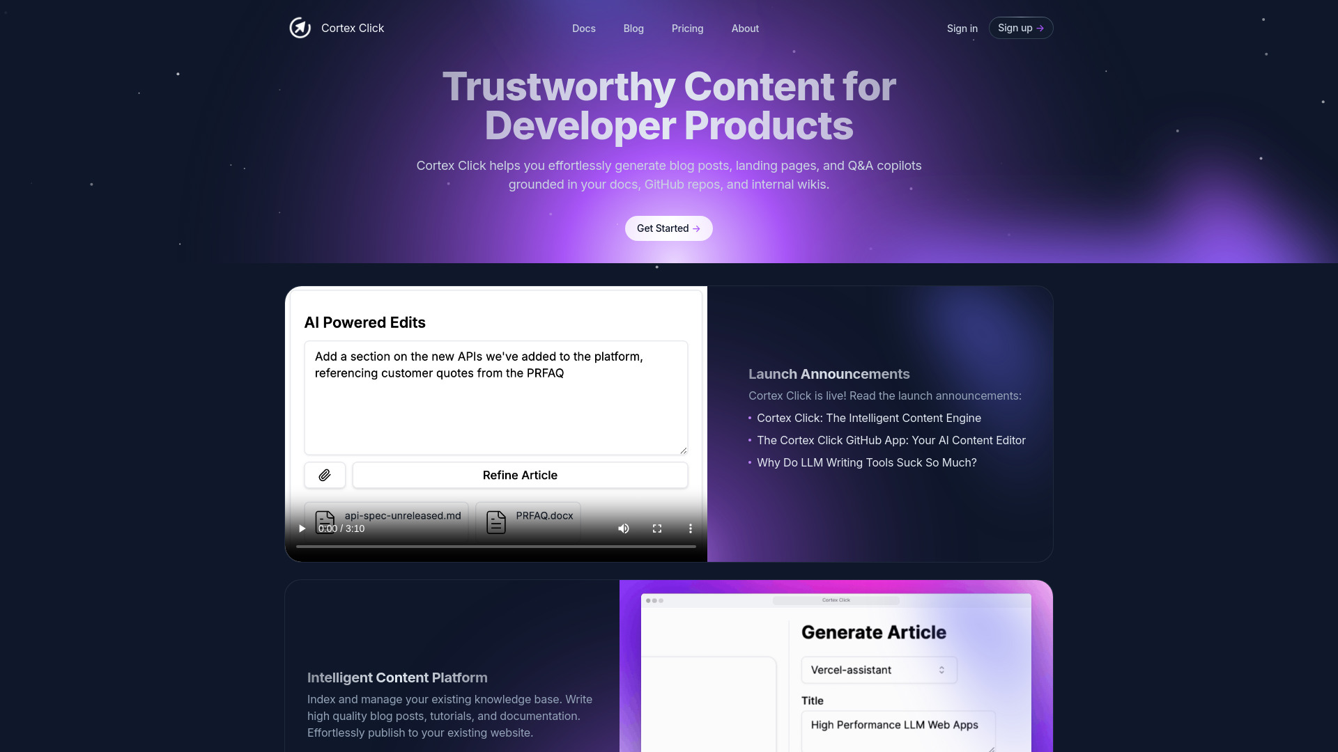 Cortex Click网页截图,Cortex Click网页快照