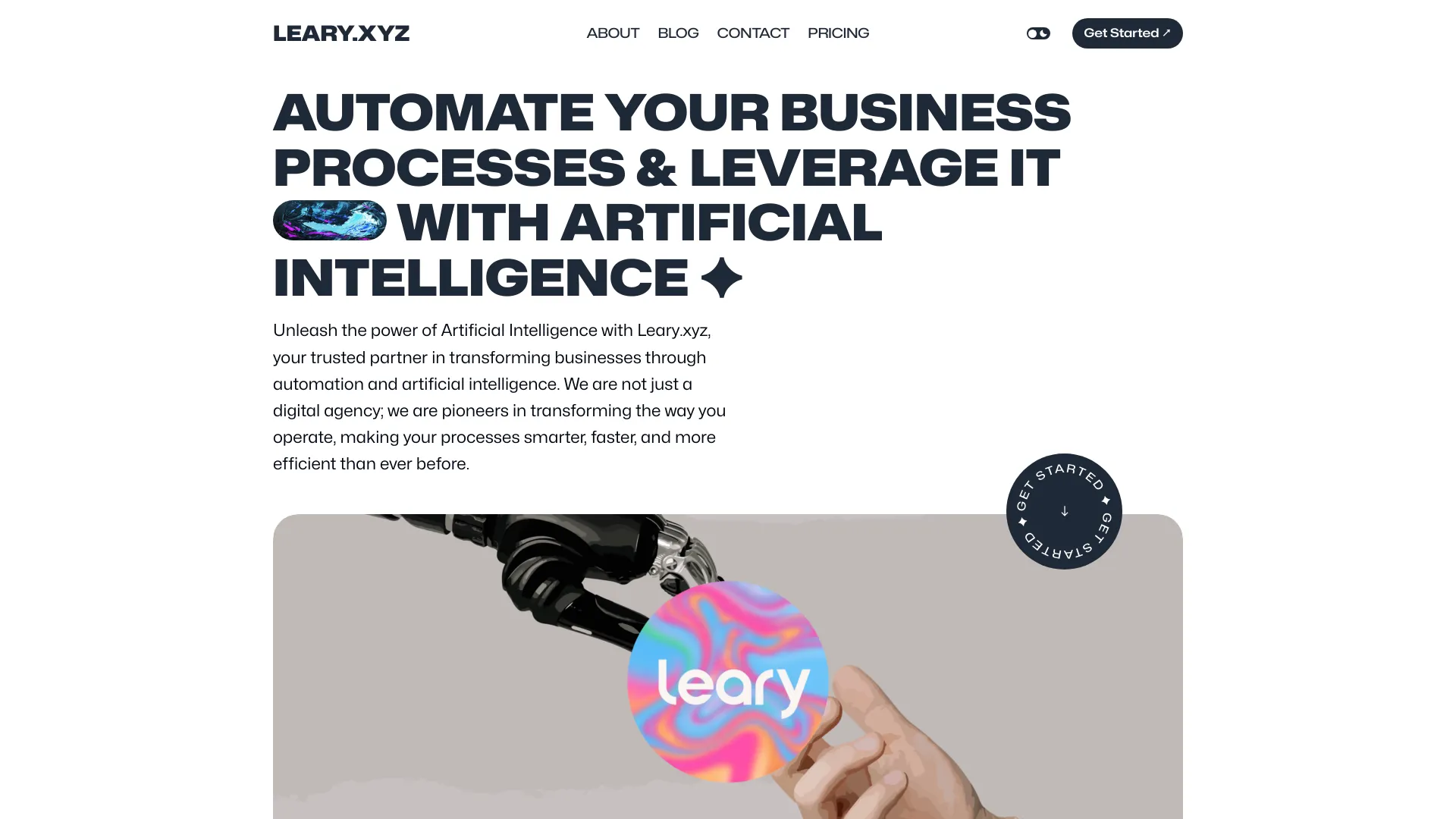 LearyAI (Leary.Xyz)网页截图,LearyAI (Leary.Xyz)网页快照
